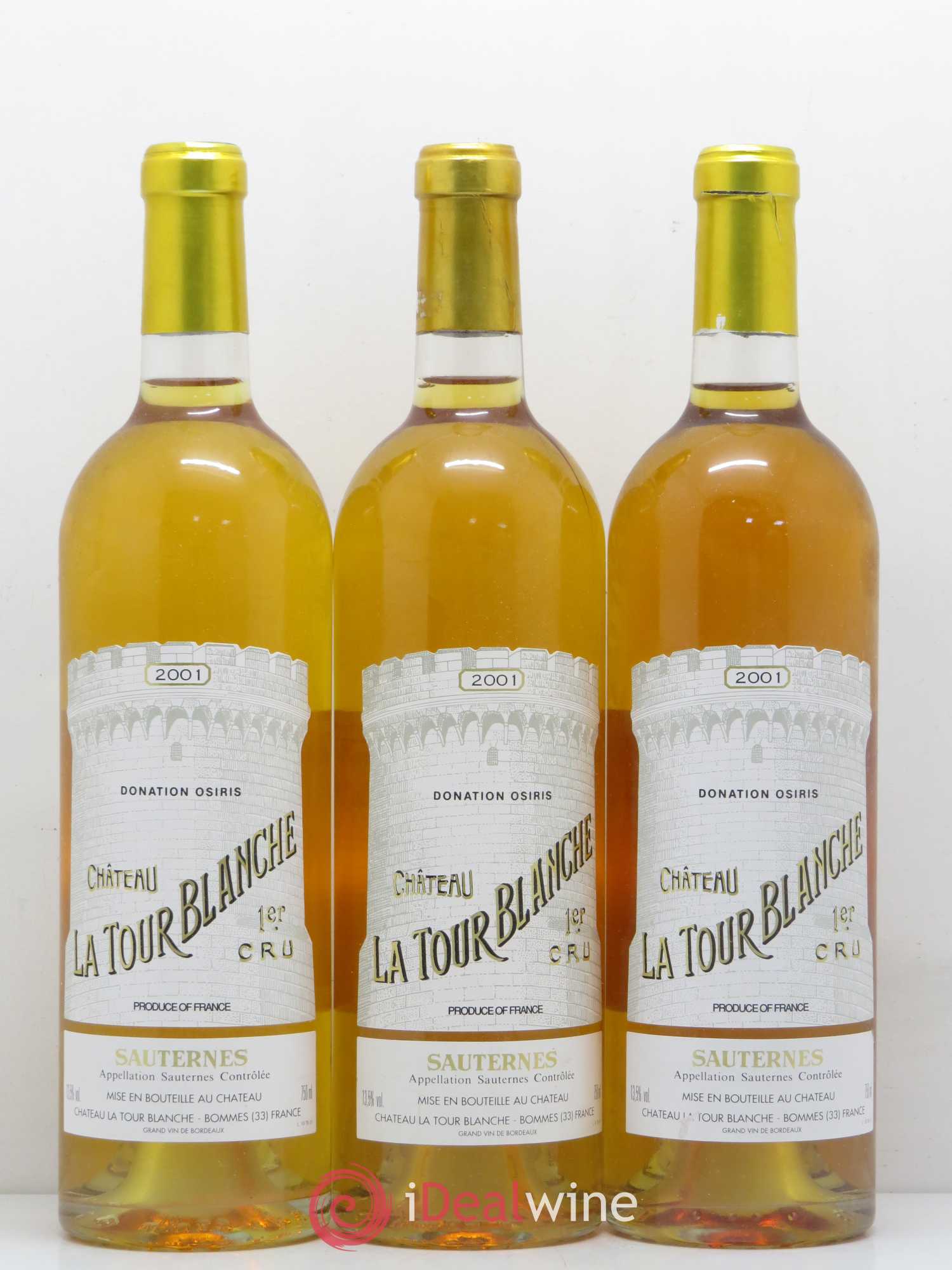 Château la Tour Blanche 1er Grand Cru Classé 2001 - Lotto di 6 bottiglie - 2