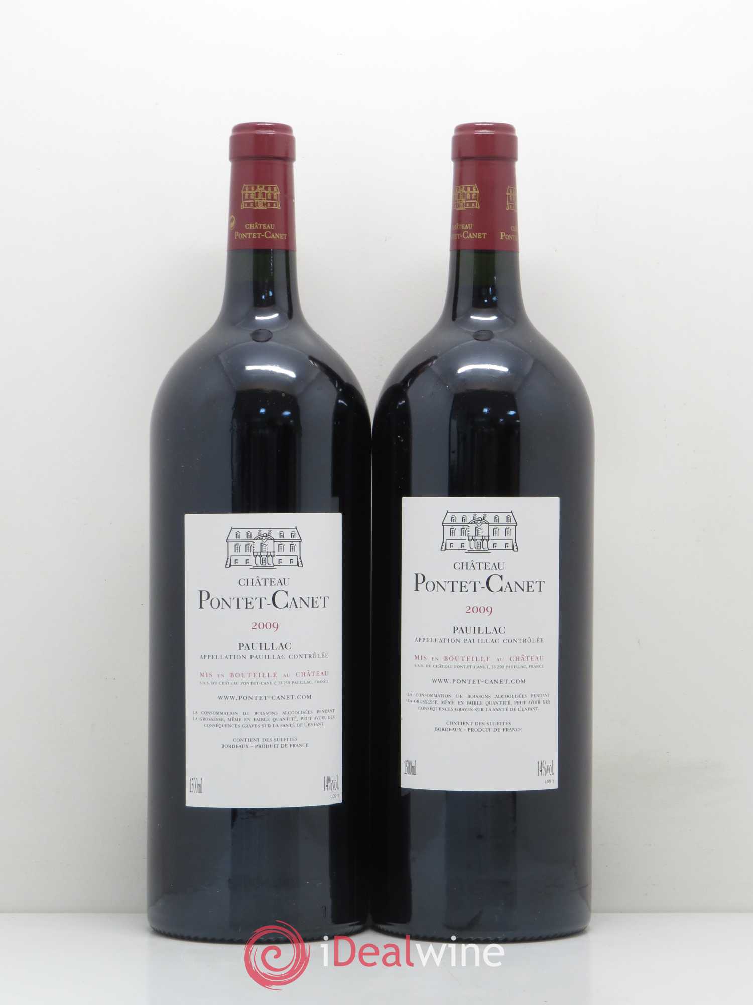 Château Pontet Canet 5ème Grand Cru Classé 2009 - Lot de 2 magnums - 1