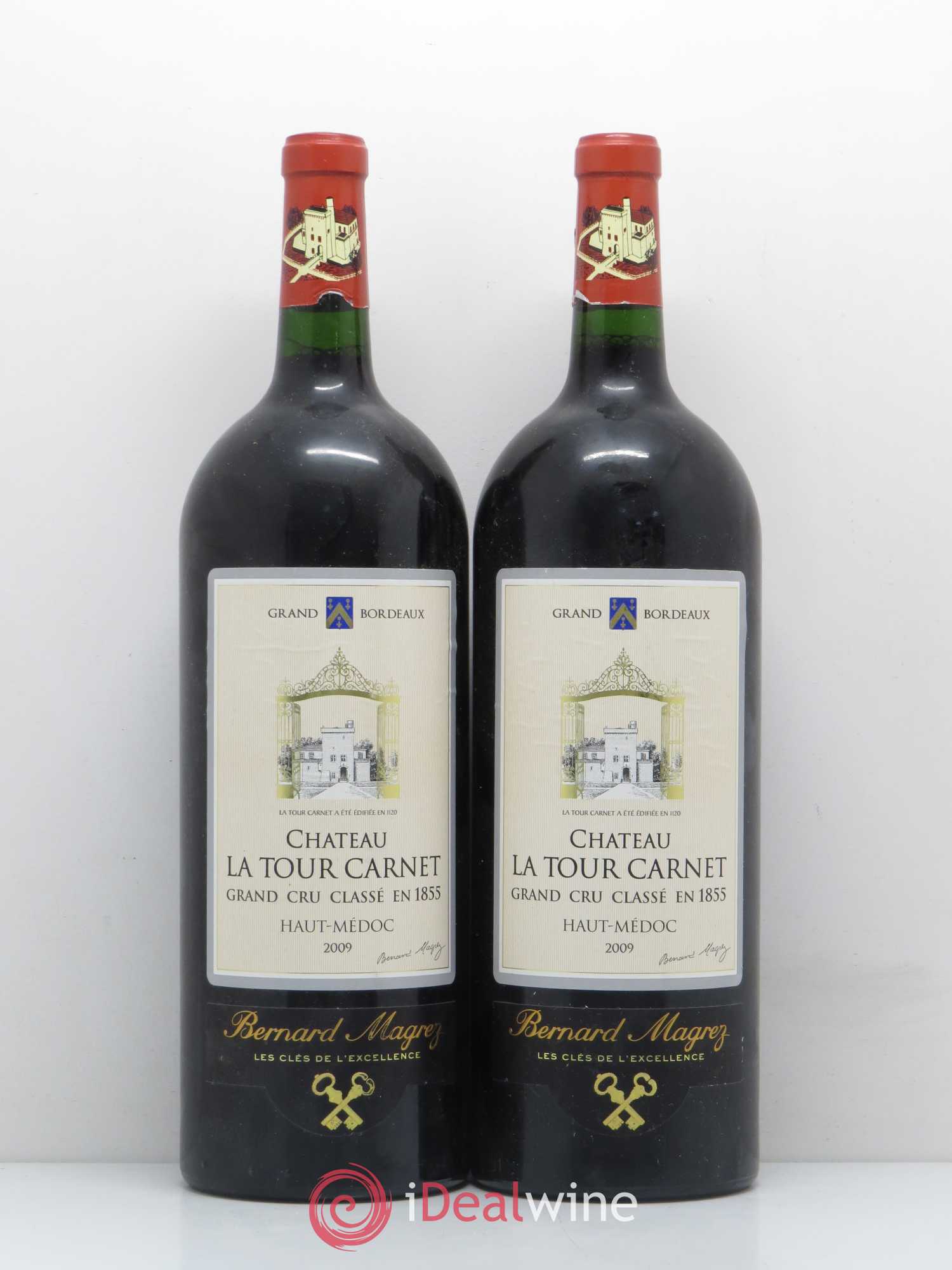 Château la Tour Carnet 4ème Grand Cru Classé 2009 - Lot de 2 magnums - 0