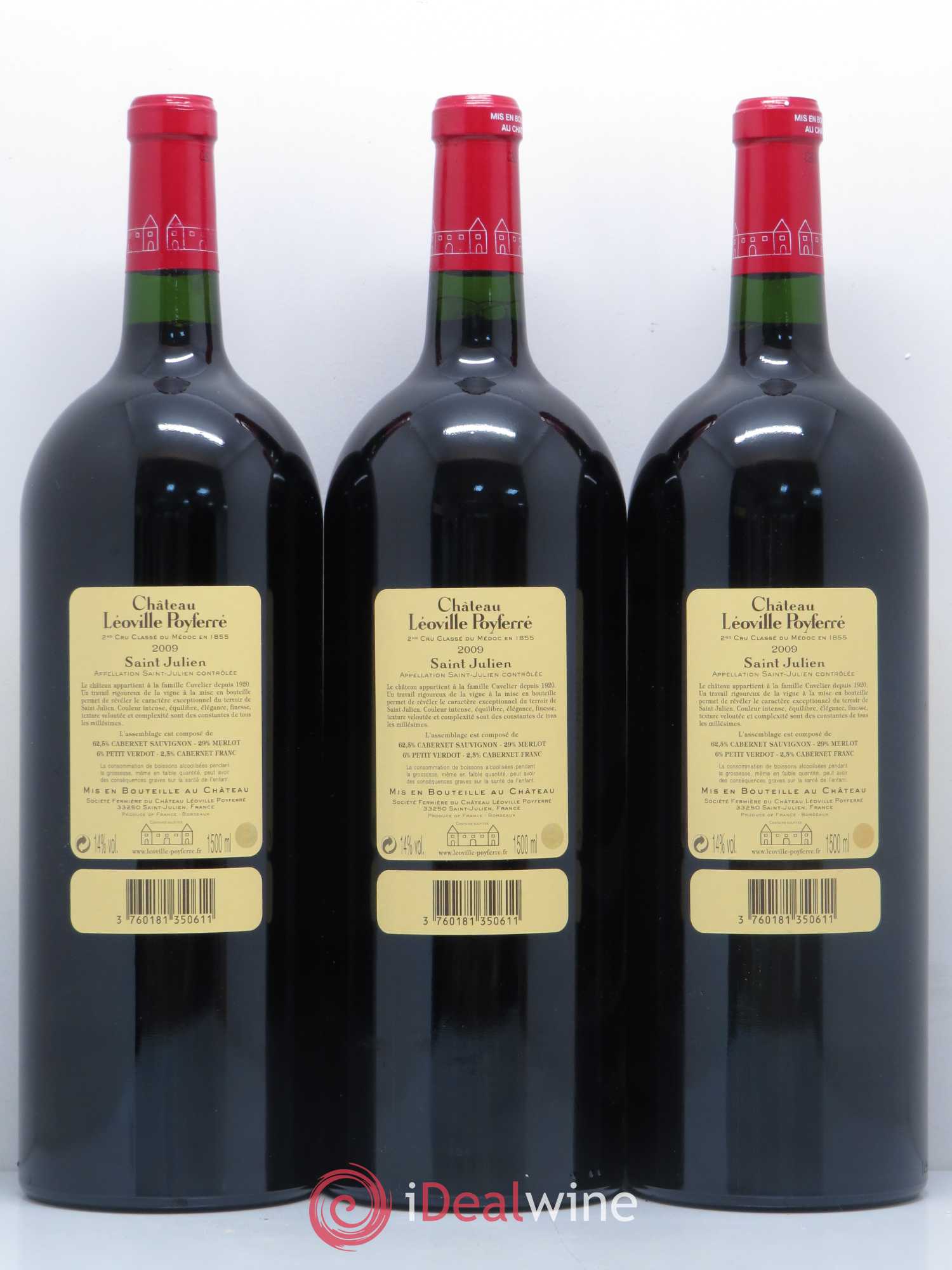 Château Léoville Poyferré 2ème Grand Cru Classé 2009 - Lot de 6 magnums - 2