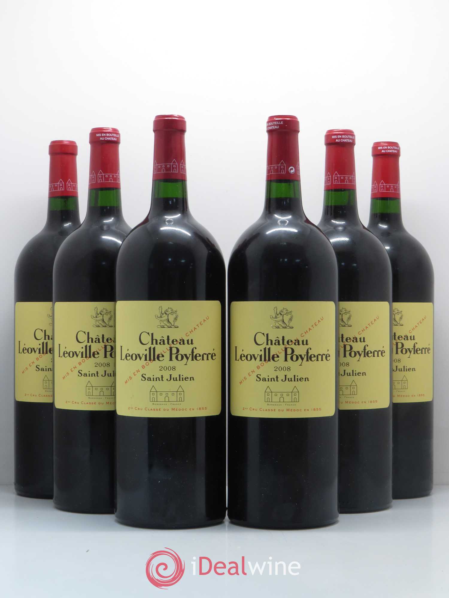 Château Léoville Poyferré 2ème Grand Cru Classé 2008 - Lot de 6 magnums - 0