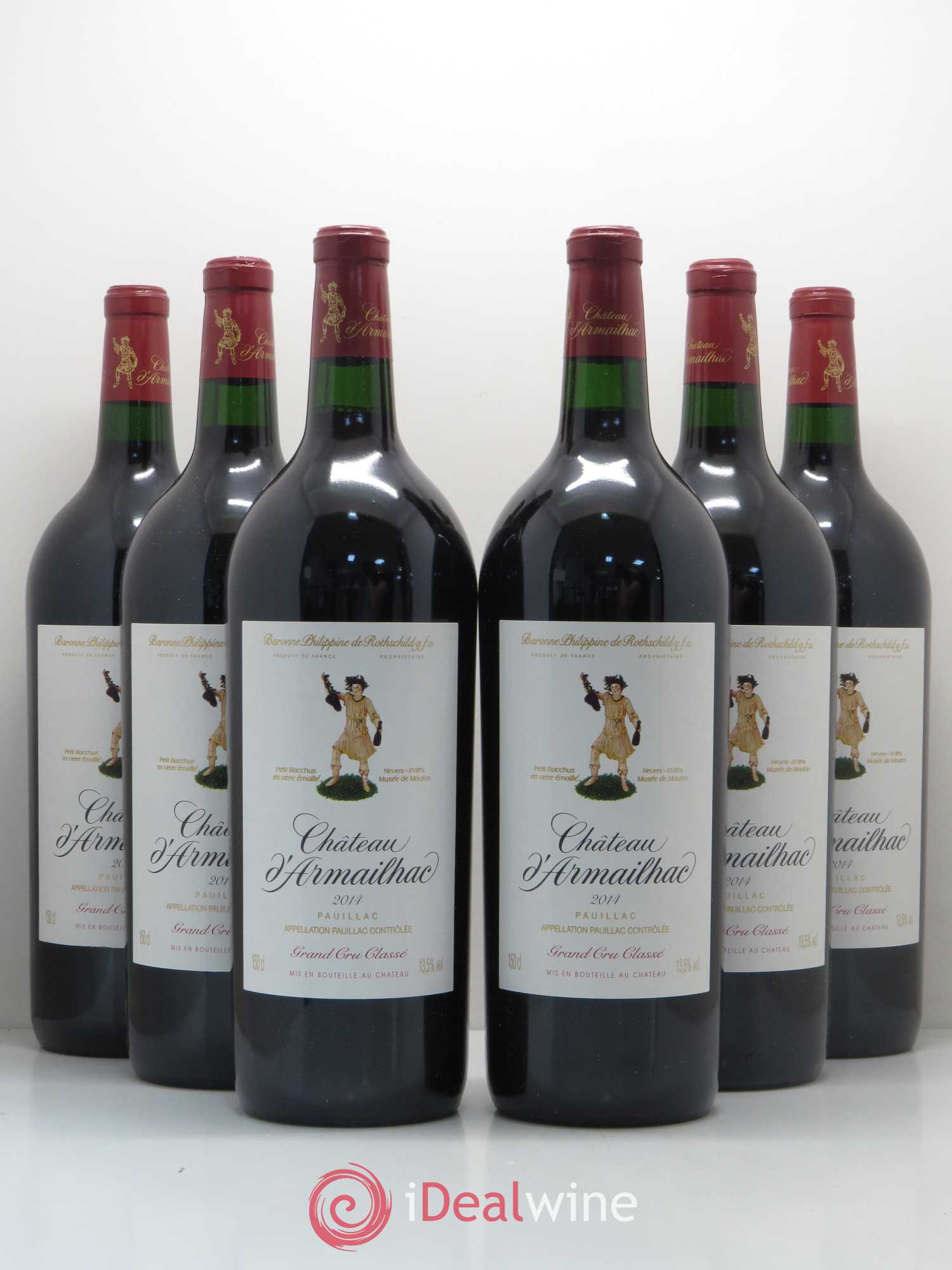 Château d' Armailhac - Mouton Baron(ne) Philippe 5ème Grand Cru Classé 2014 - Lot de 6 magnums - 0