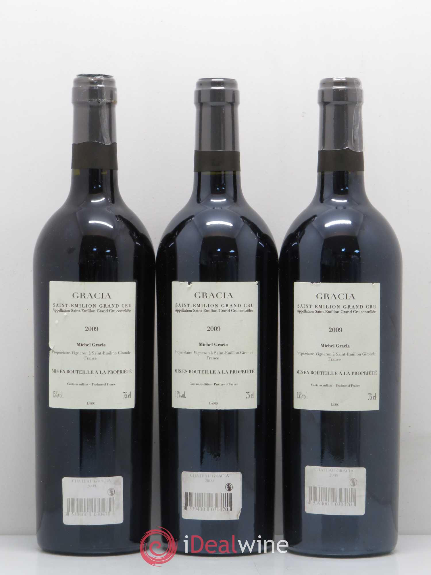 Château Gracia 2009 - Lot de 3 bouteilles - 1