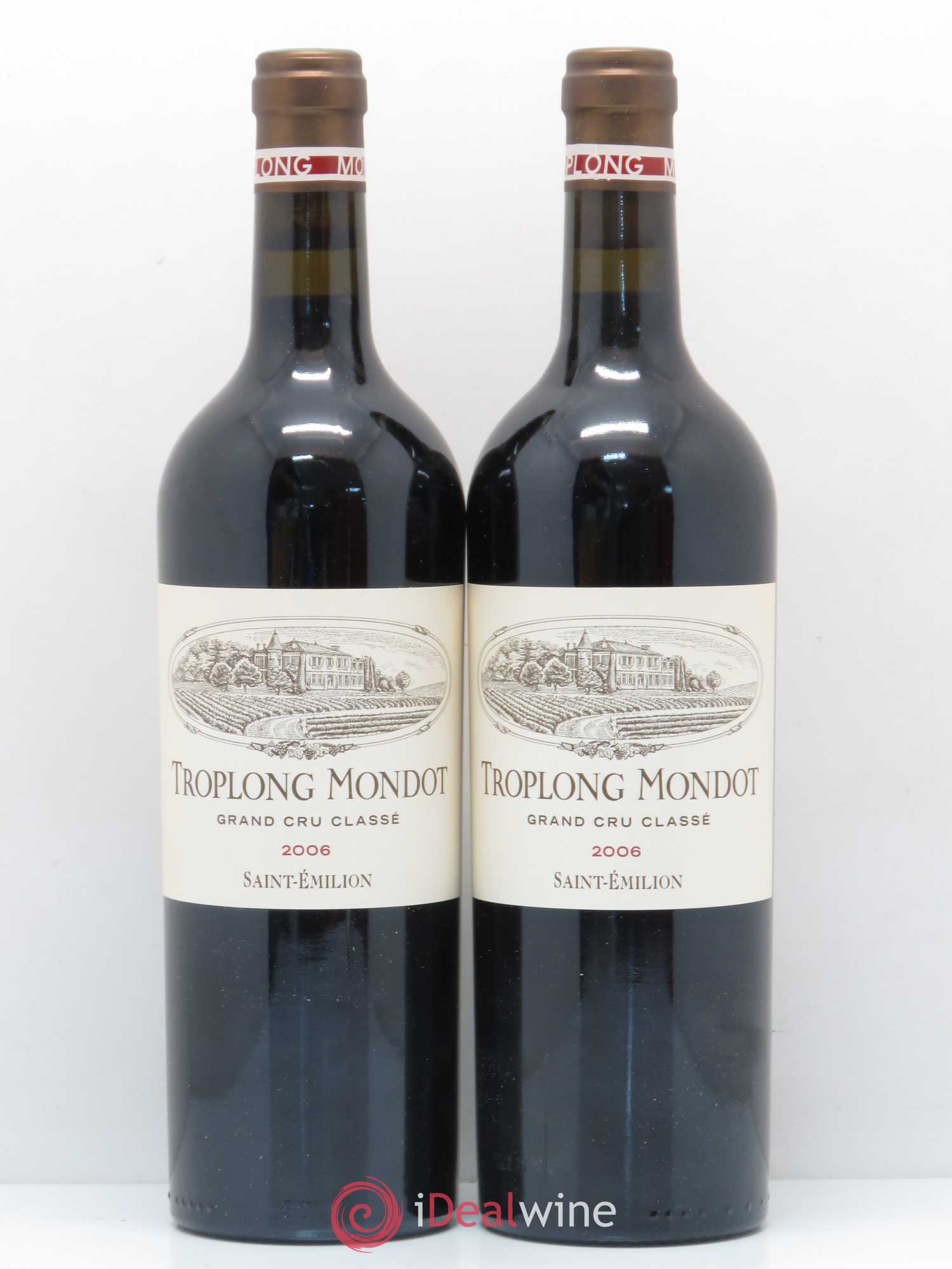 Château Troplong Mondot 1er Grand Cru Classé B 2006 - Lot de 2 bouteilles - 0