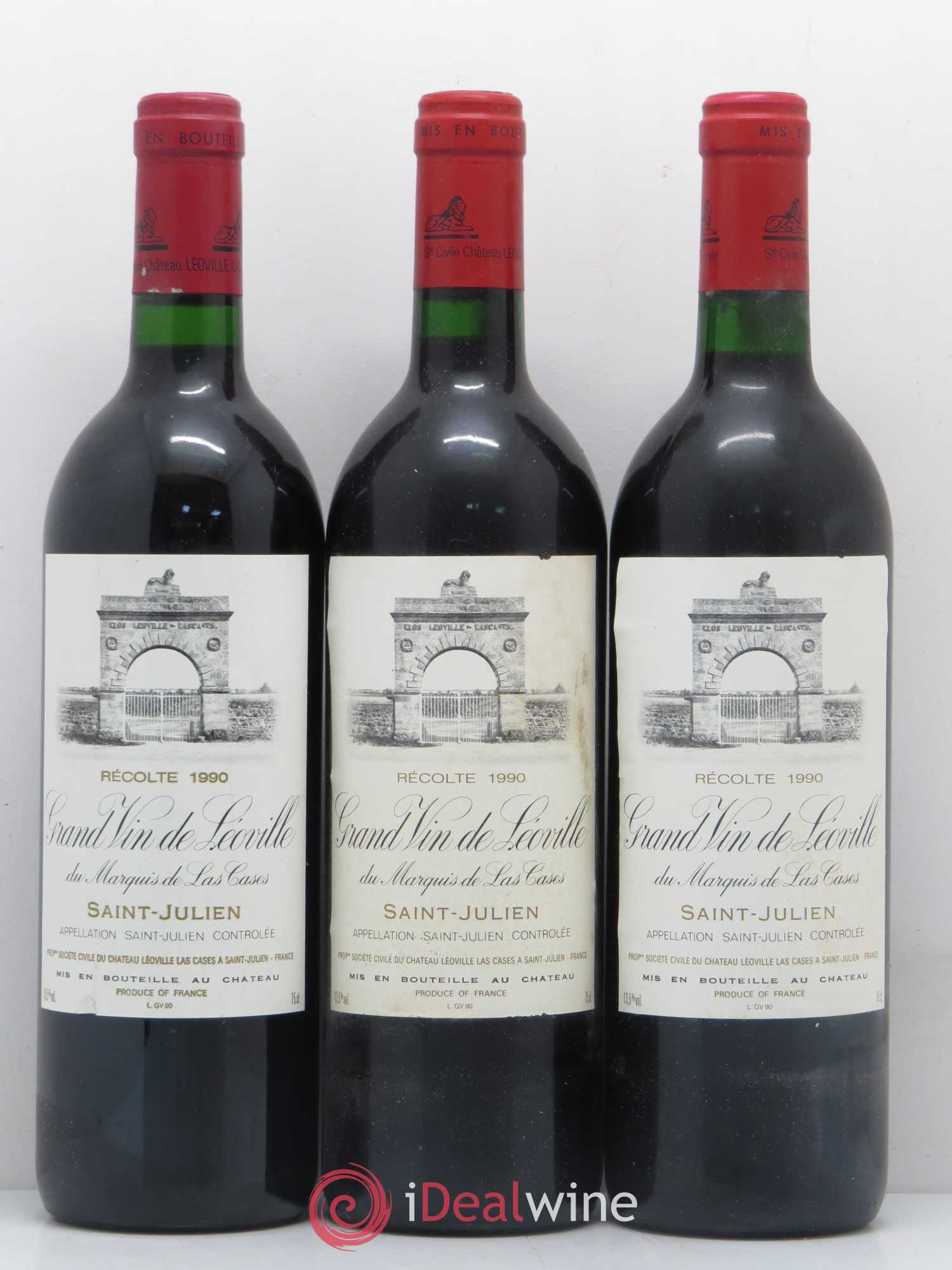 Château Léoville Las Cases 2ème Grand Cru Classé 1990 - Lot de 12 bouteilles - 1
