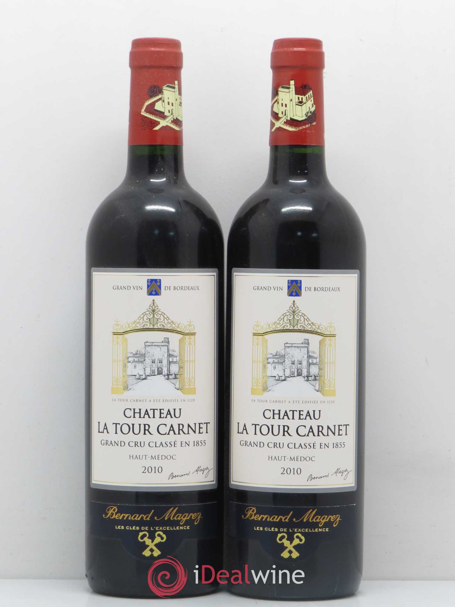 Château la Tour Carnet 4ème Grand Cru Classé 2010 - Lot de 2 bouteilles - 0