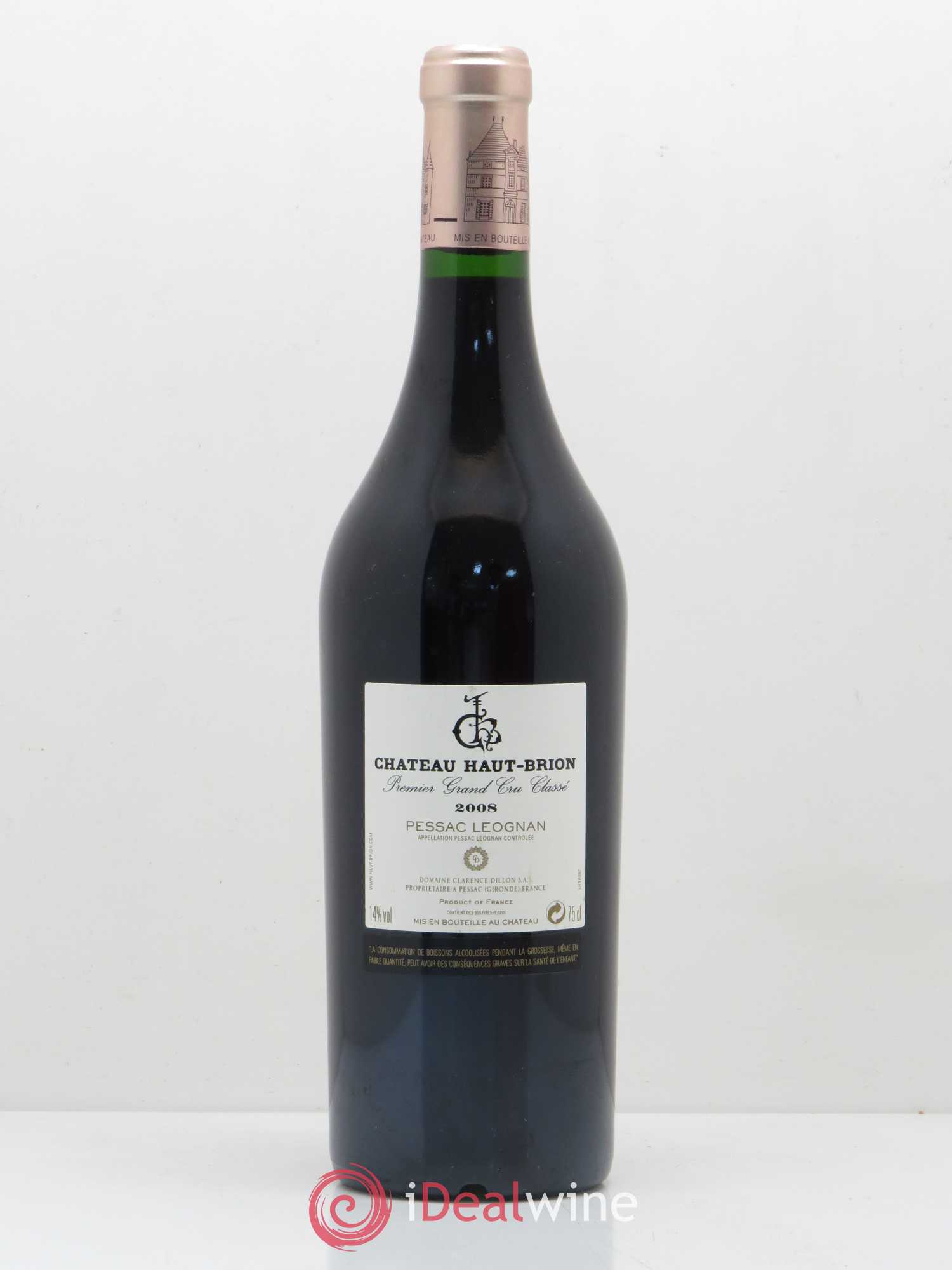 Château Haut Brion 1er Grand Cru Classé 2008 - Lot de 1 bouteille - 1