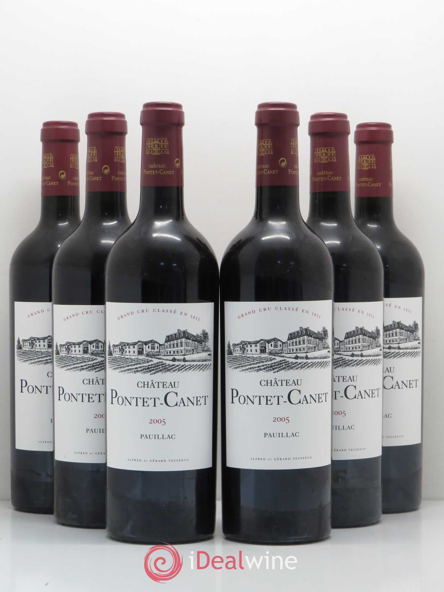 Château Pontet Canet 5ème Grand Cru Classé 2005 - Lot de 6 bouteilles - 0