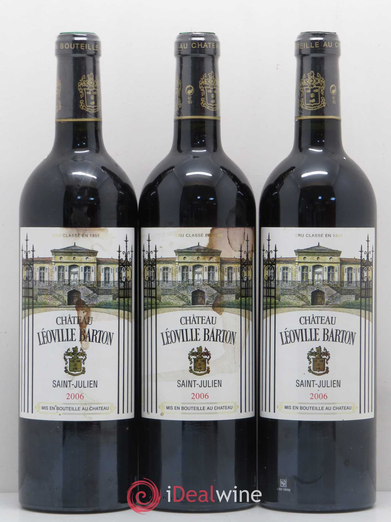 Château Léoville Barton 2ème Grand Cru Classé 2006 - Lot de 3 bouteilles - 0