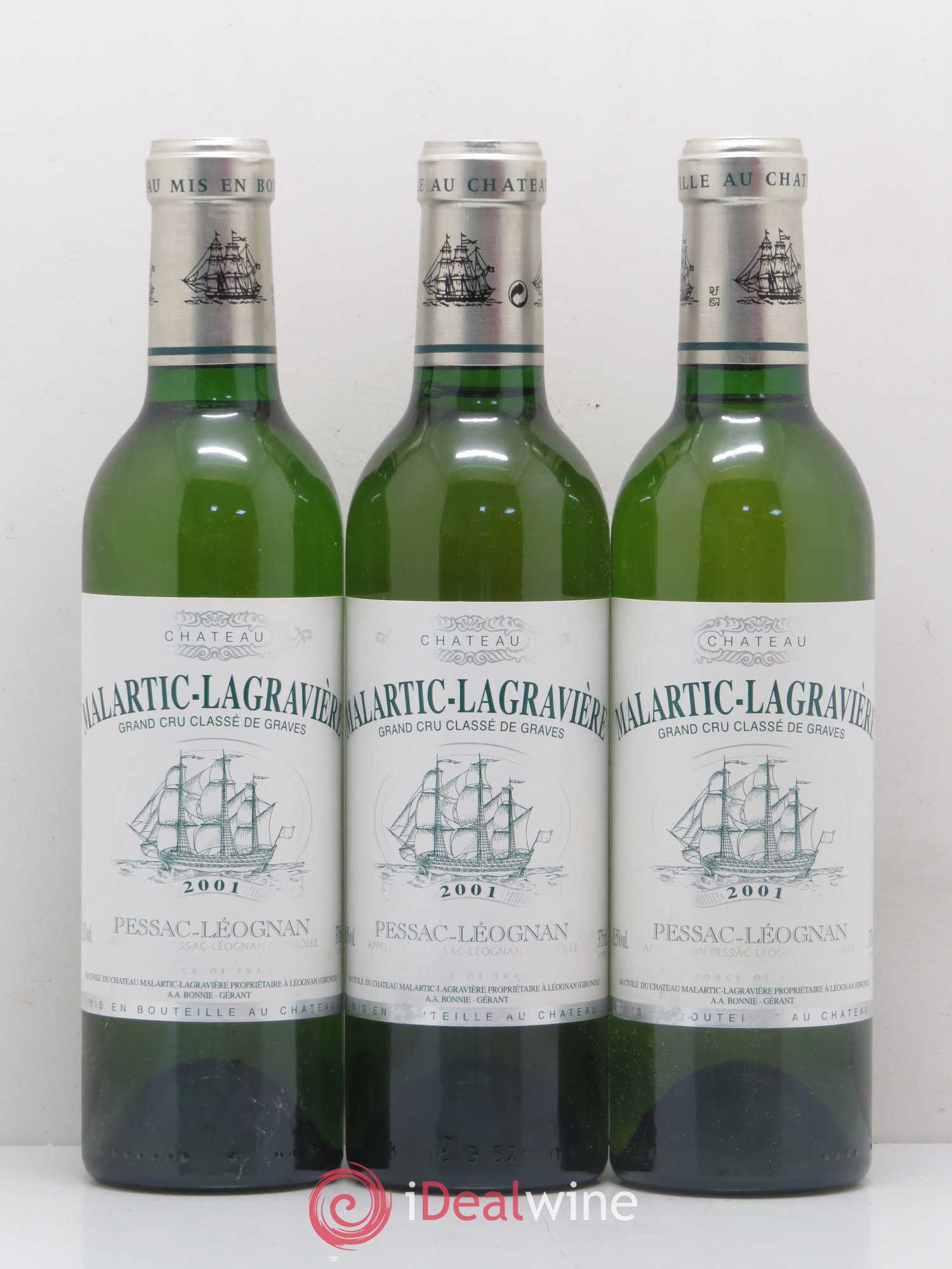 Château Malartic-Lagravière Cru Classé de Graves (sans prix de réserve) 2001 - Lot de 12 demi bouteilles - 2