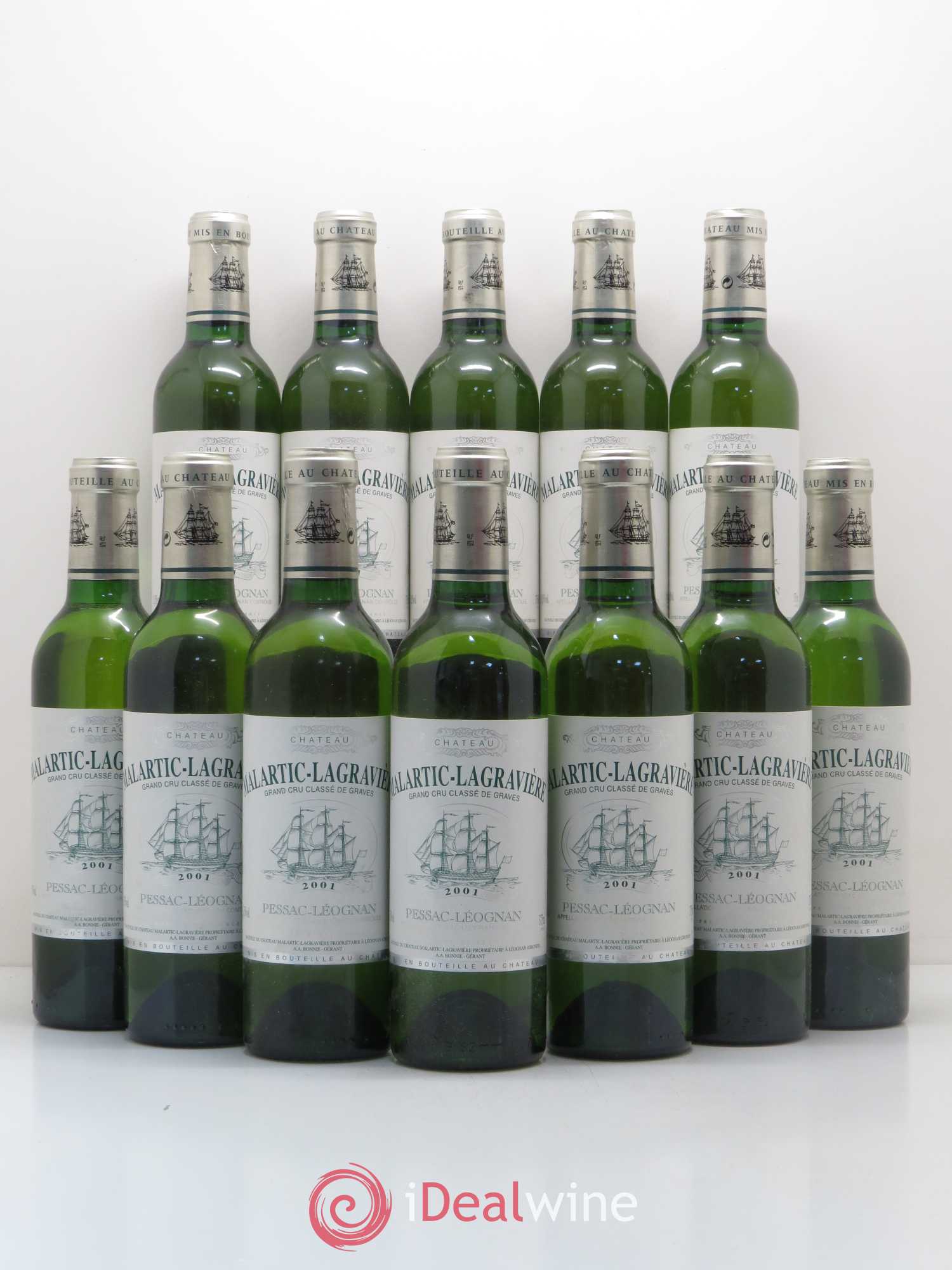 Château Malartic-Lagravière Cru Classé de Graves (sans prix de réserve) 2001 - Lot de 12 demi bouteilles - 0