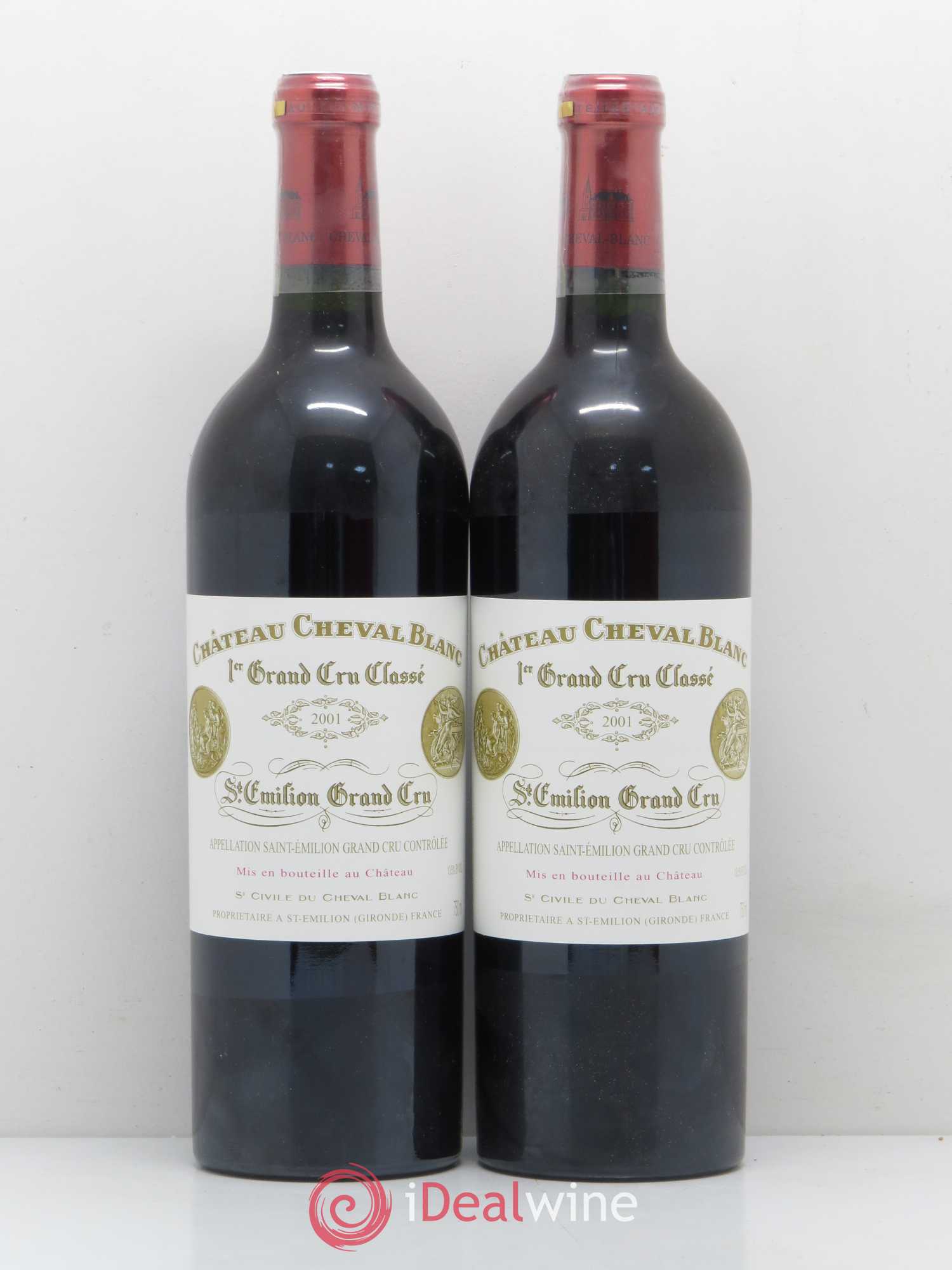 Château Cheval Blanc 1er Grand Cru Classé A 2001 - Lot de 2 bouteilles - 0