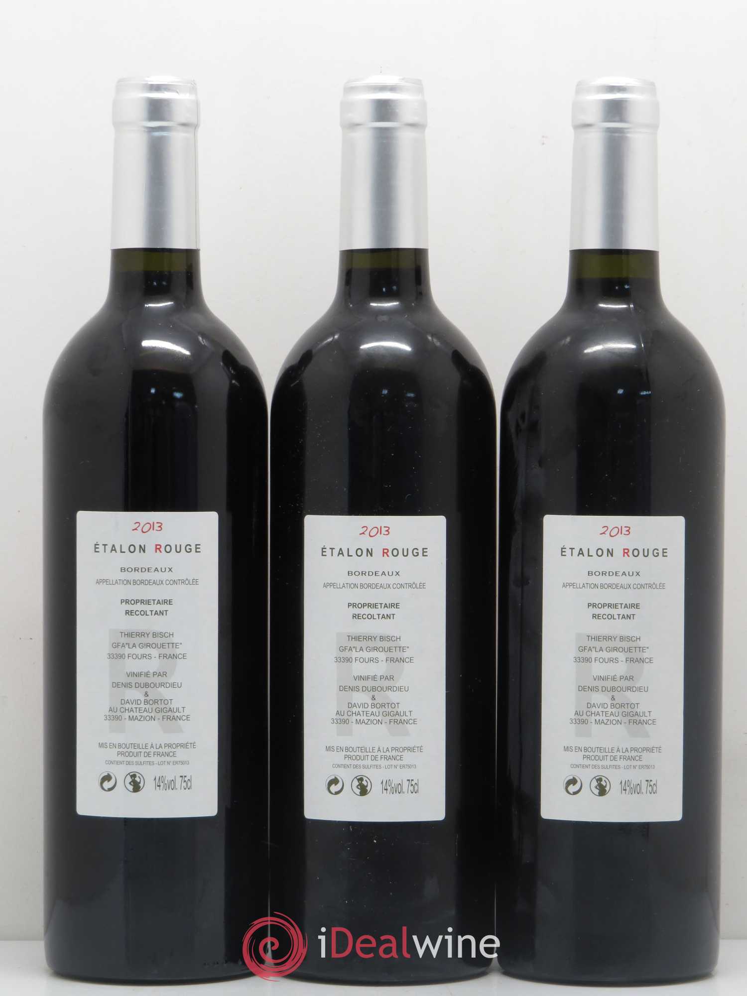 Bordeaux Etalon Rouge 2013 - Lot de 12 bouteilles - 4