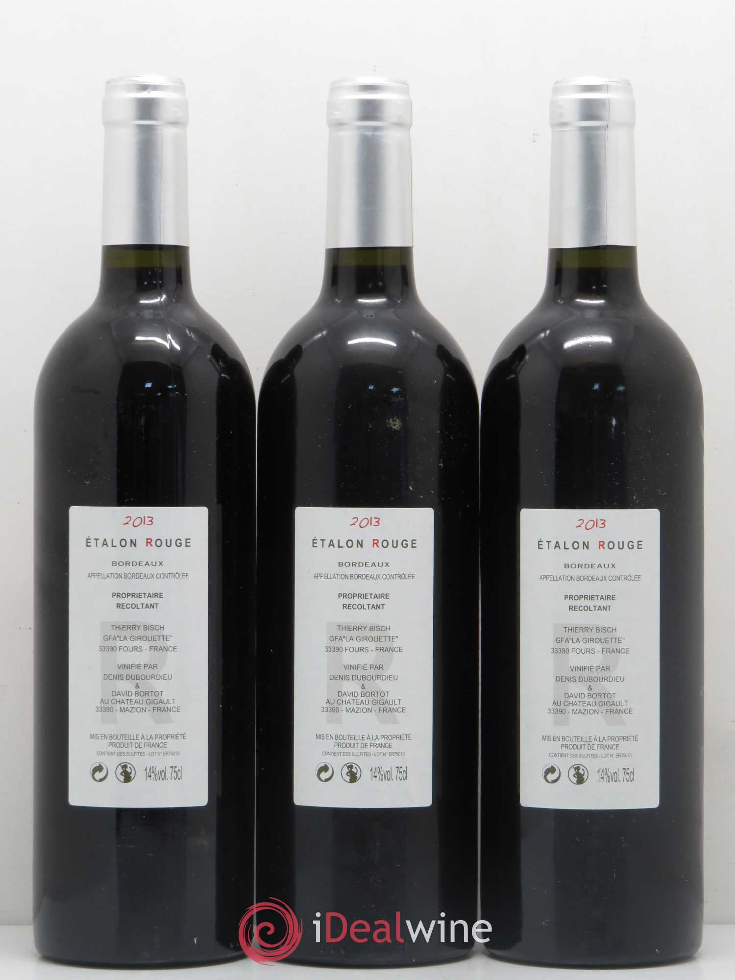 Bordeaux Etalon Rouge 2013 - Lot de 12 bouteilles - 8