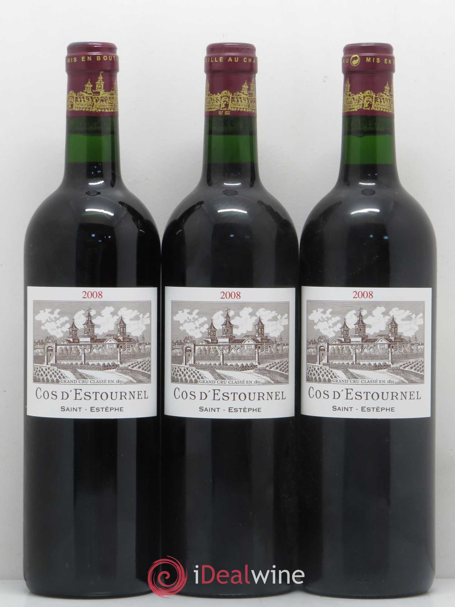 Cos d'Estournel 2ème Grand Cru Classé 2008 - Lot de 3 bouteilles - 0