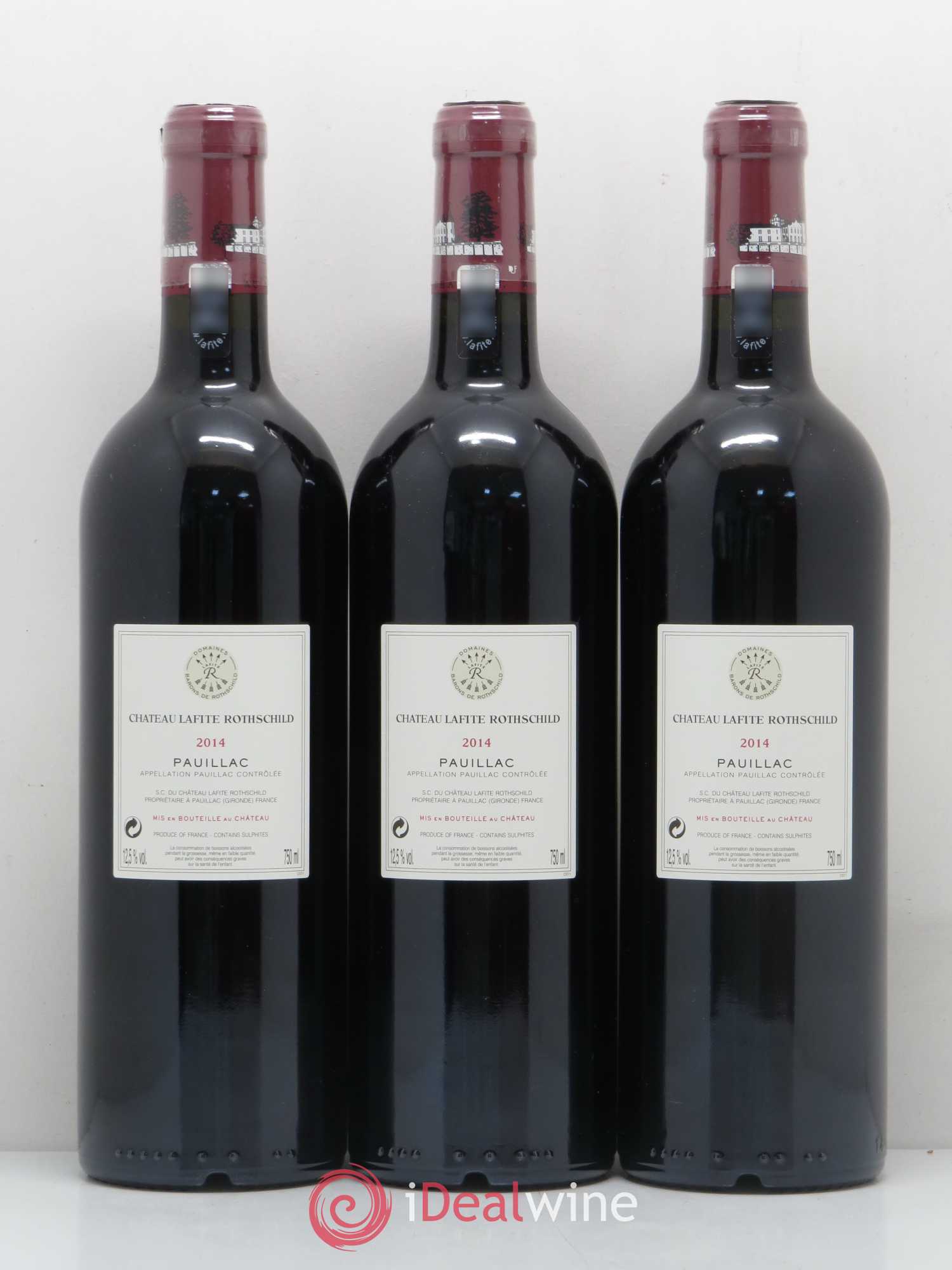 Château Lafite Rothschild 1er Grand Cru Classé 2014 - Lot de 3 bouteilles - 1