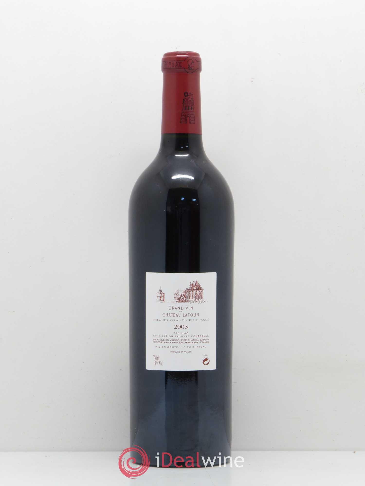 Château Latour 1er Grand Cru Classé 2003 - Lot de 1 bouteille - 1