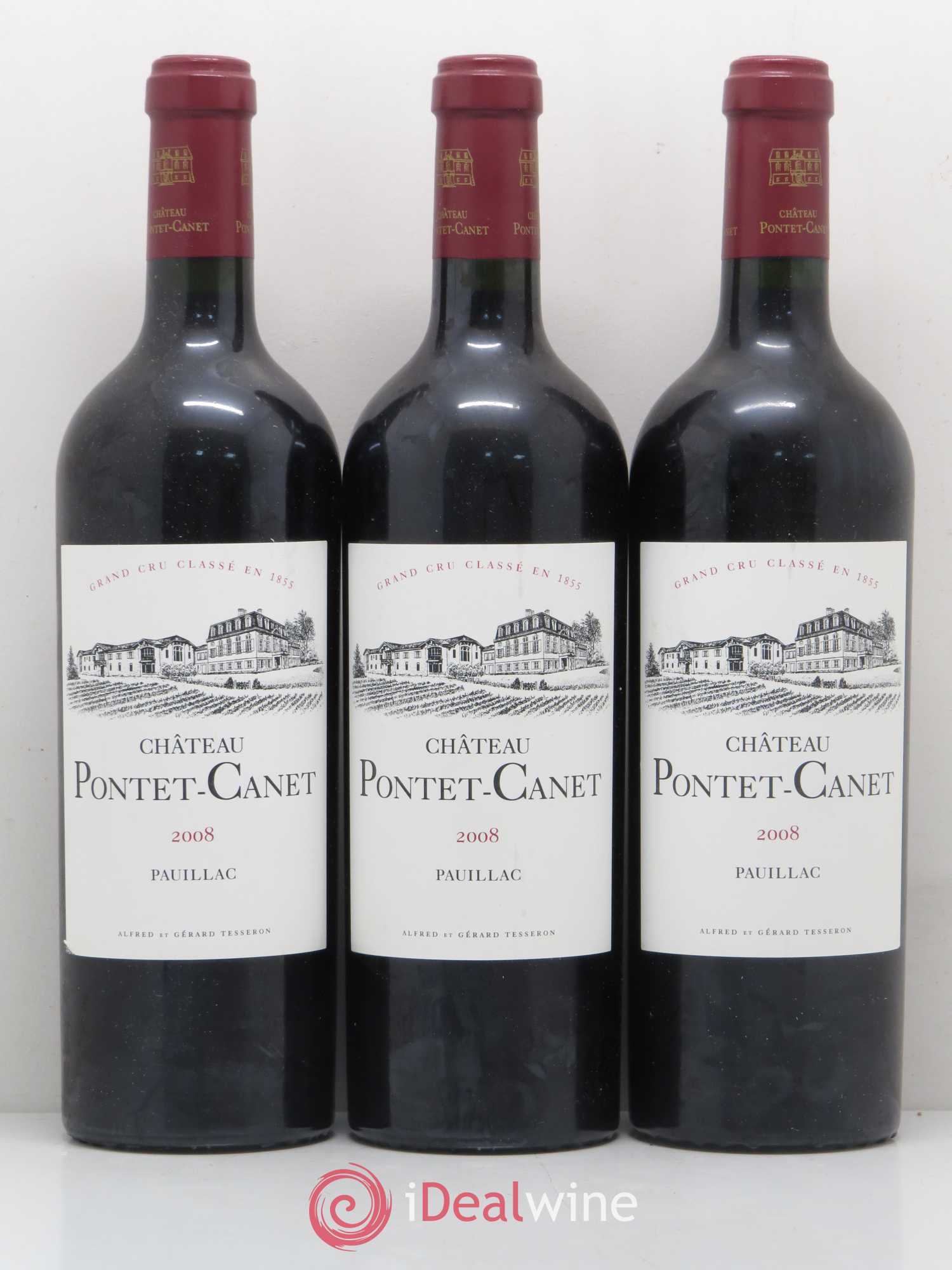 Château Pontet Canet 5ème Grand Cru Classé 2008 - Lot de 6 bouteilles - 1