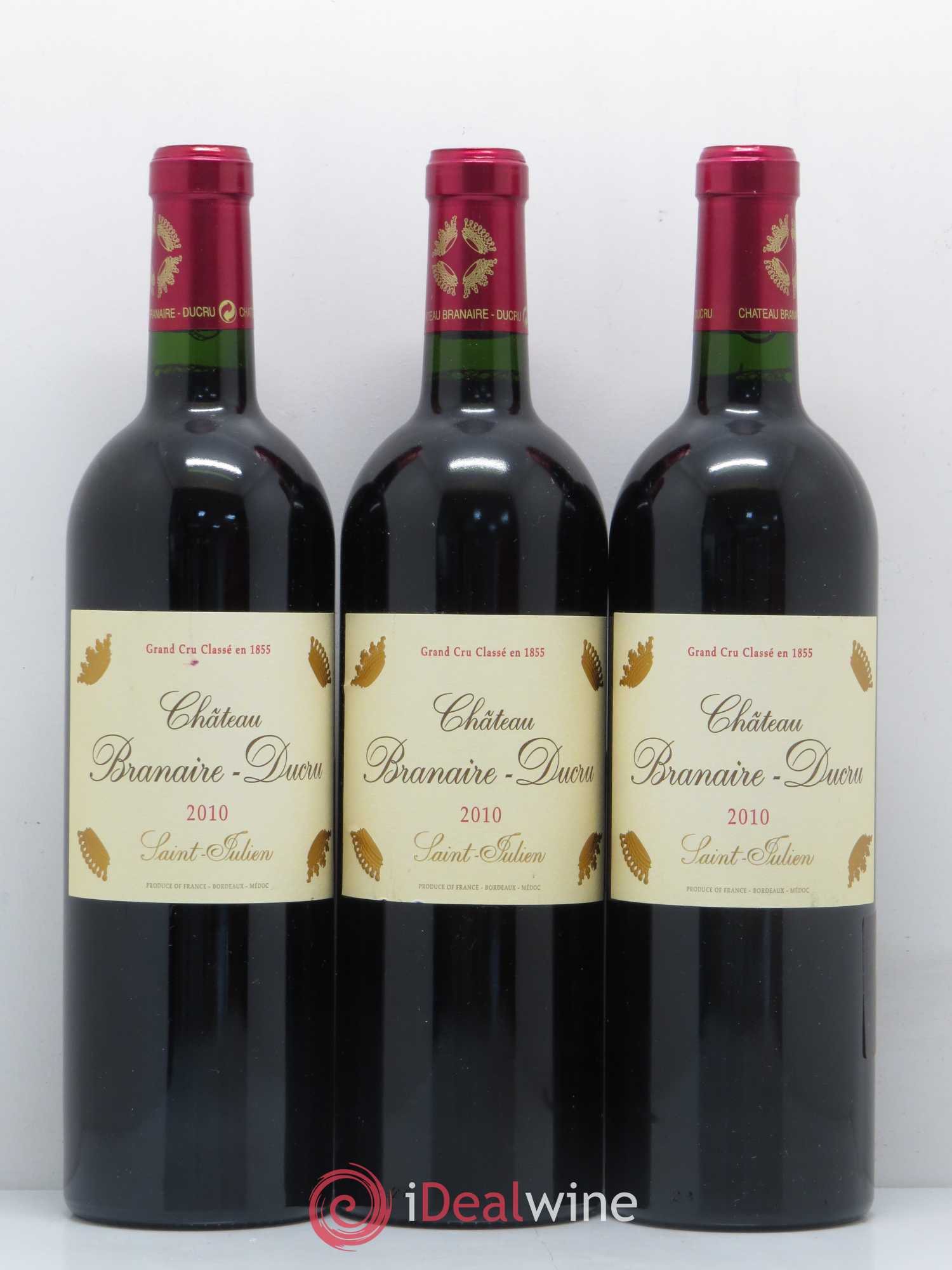 Château Branaire Ducru 4ème Grand Cru Classé 2010 - Lot de 3 bouteilles - 0