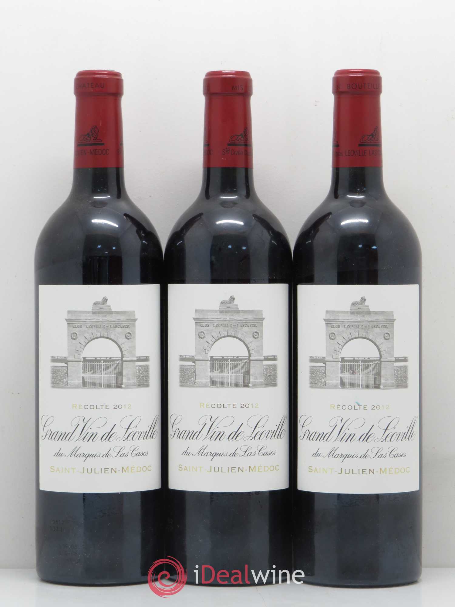 Château Léoville Las Cases 2ème Grand Cru Classé 2012 - Lot de 3 bouteilles - 0