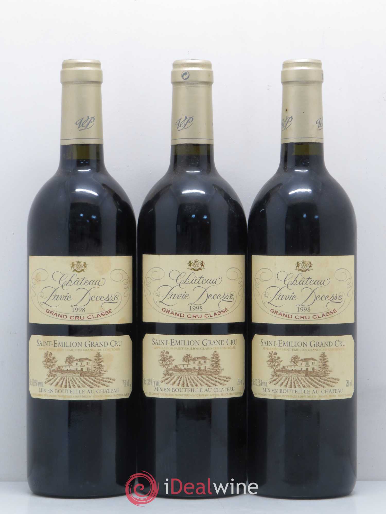 Château Pavie Decesse Grand Cru Classé 1998 - Lot de 3 bouteilles - 0