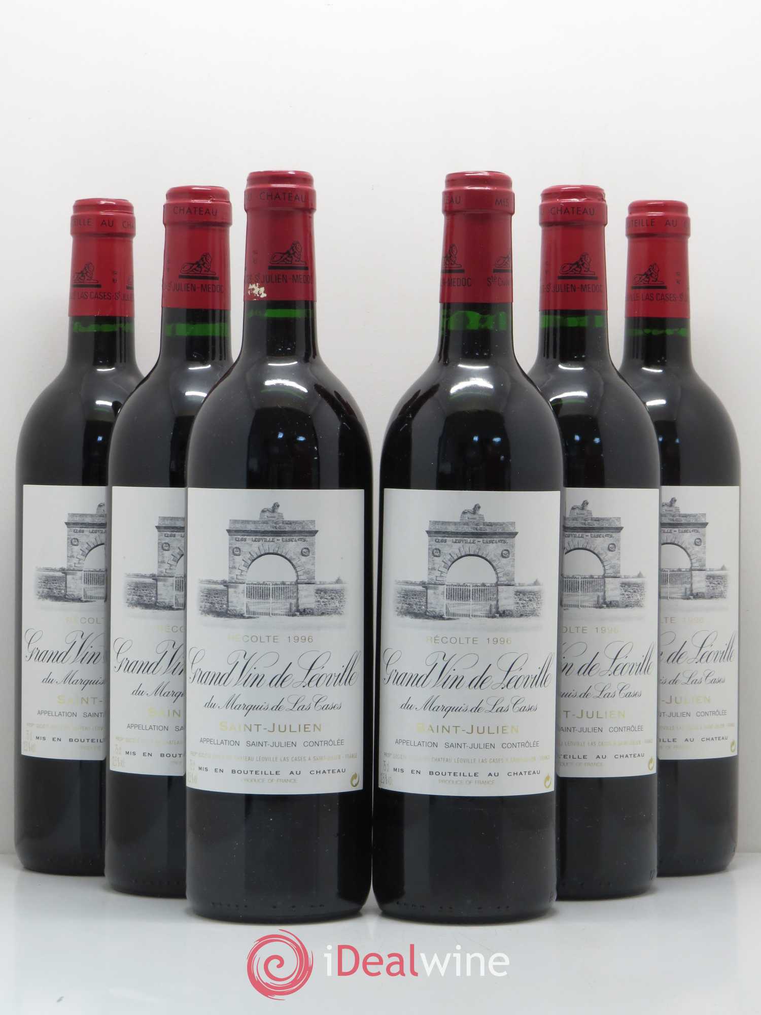 Château Léoville Las Cases 2ème Grand Cru Classé 1996 - Lot de 6 bouteilles - 0