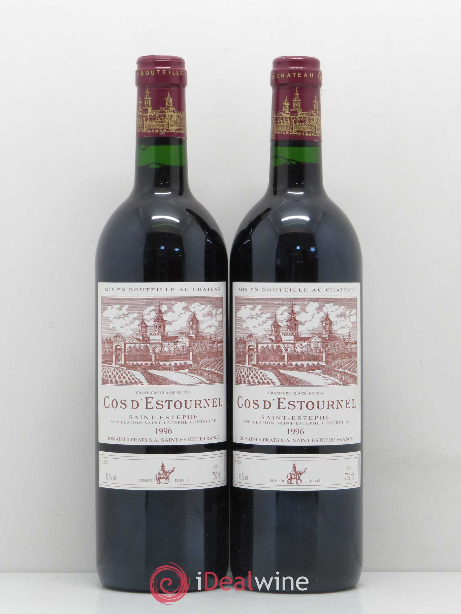 Cos d'Estournel 2ème Grand Cru Classé 1996 - Lot de 2 bouteilles - 0