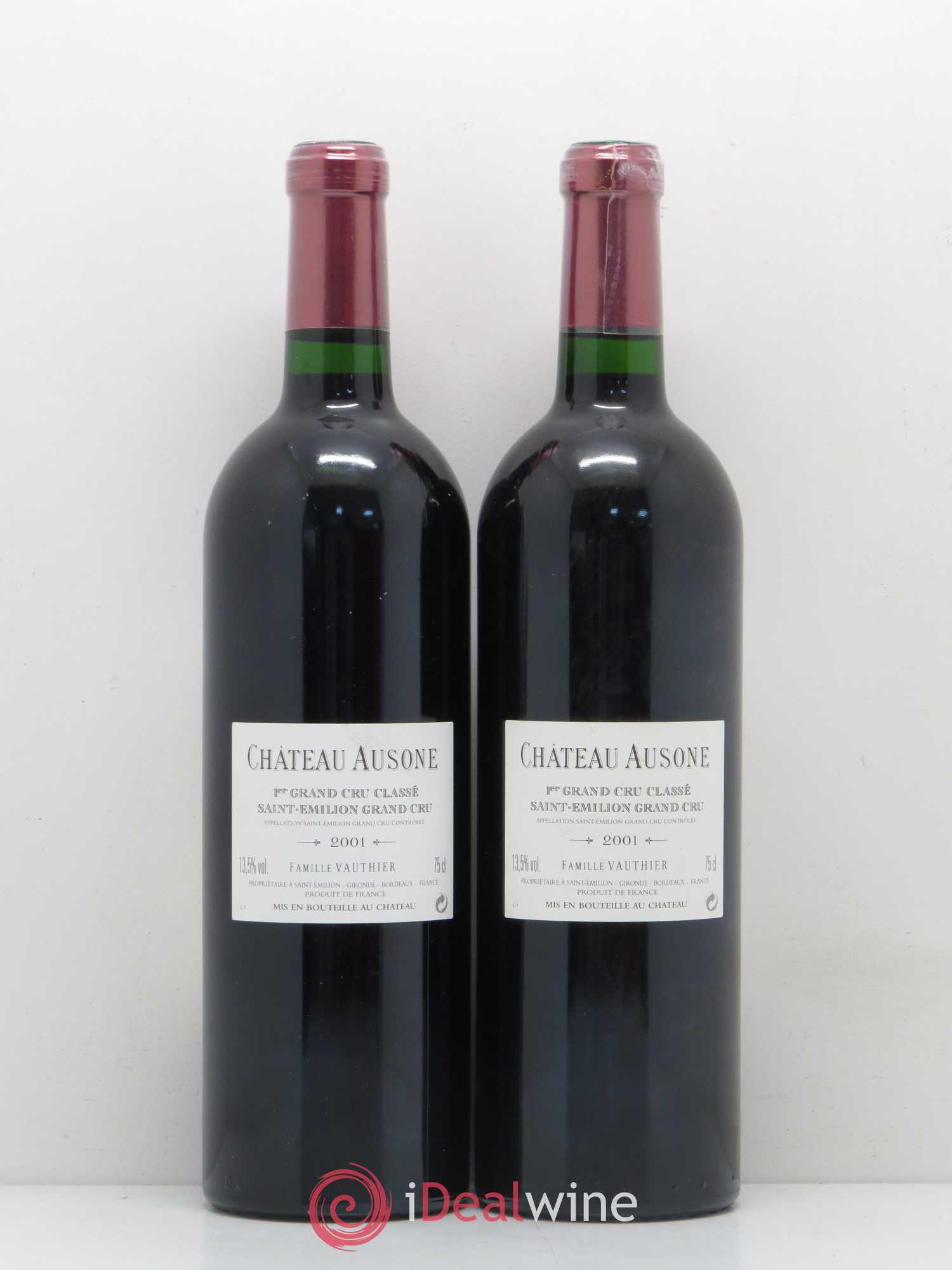 Château Ausone 1er Grand Cru Classé A 2001 - Lot de 2 bouteilles - 1