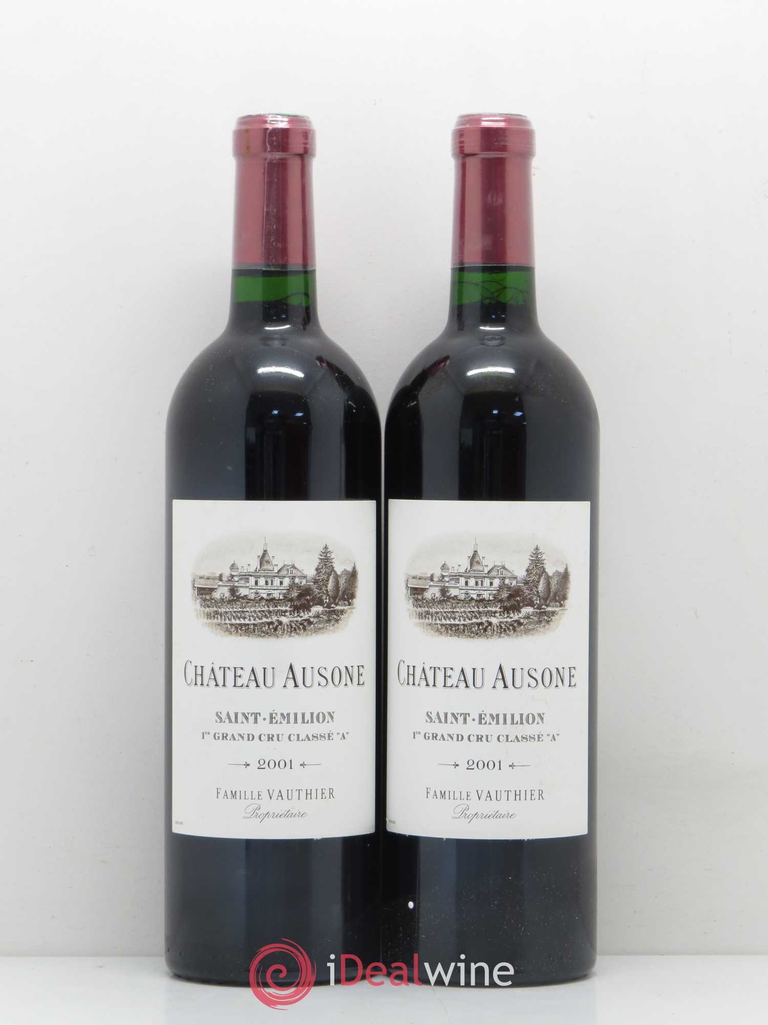 Château Ausone 1er Grand Cru Classé A 2001 - Lot de 2 bouteilles - 0