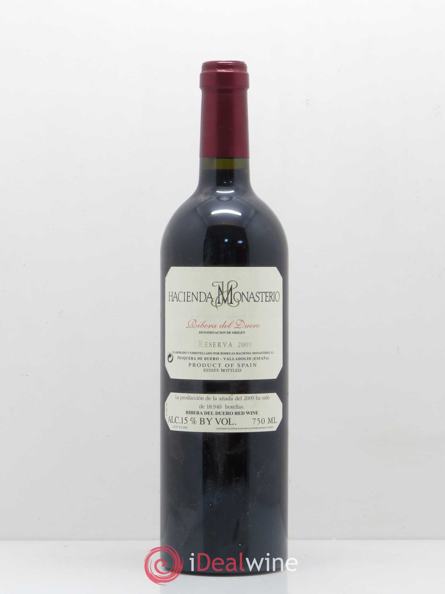 Ribera Del Duero DO Hacienda Monastero reserva 2009 - Posten von 1 Flasche - 0