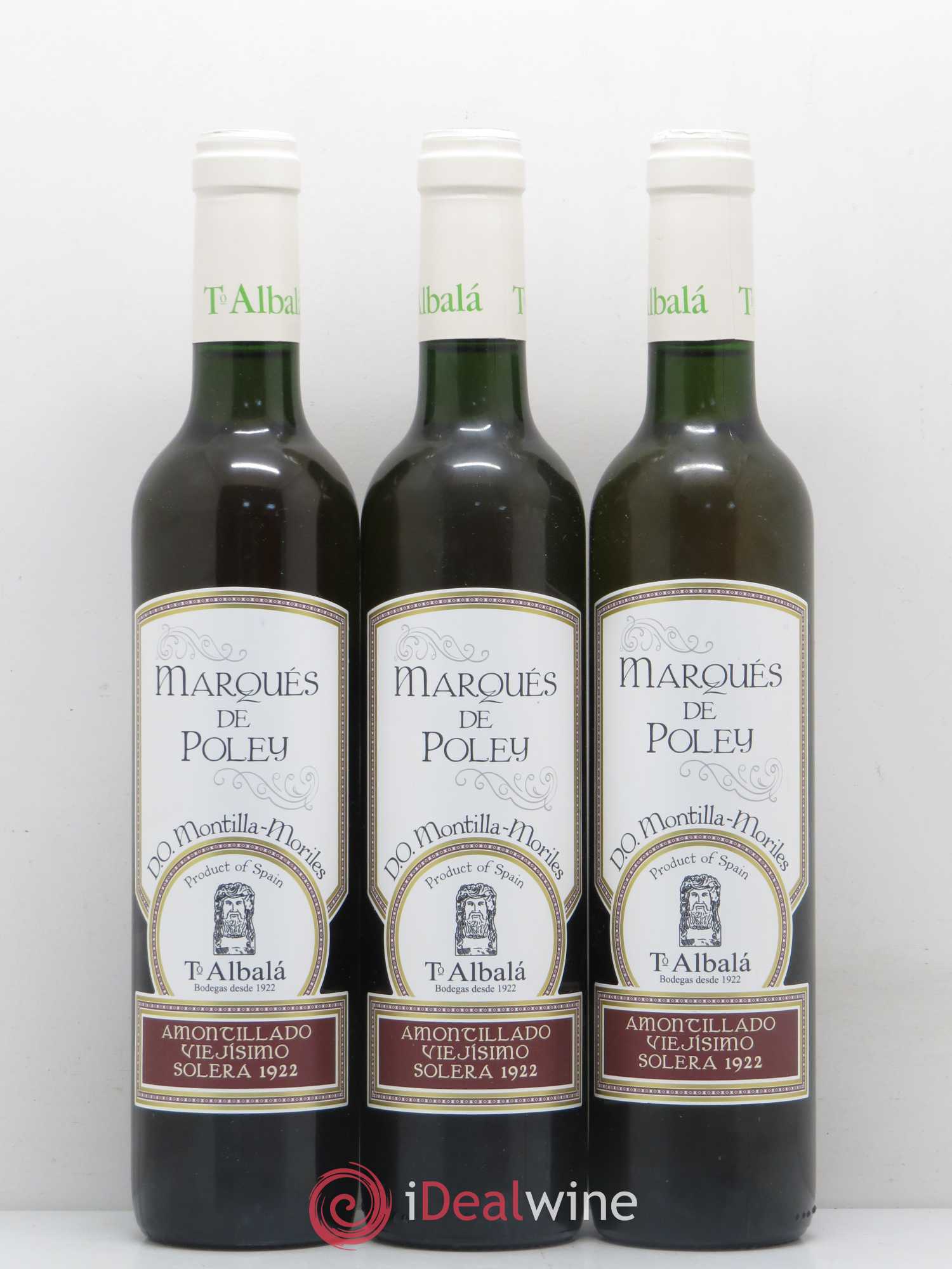Montilla Moriles Bodegas Toro Albala DON P.X Marqués de Poley Reserva Especial 1922 - Lot de 3 bouteilles - 0