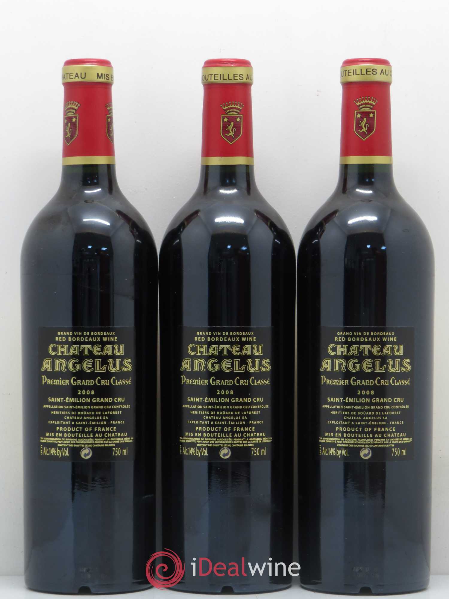 Château Angélus 1er Grand Cru Classé A 2008 - Lot de 6 bouteilles - 4