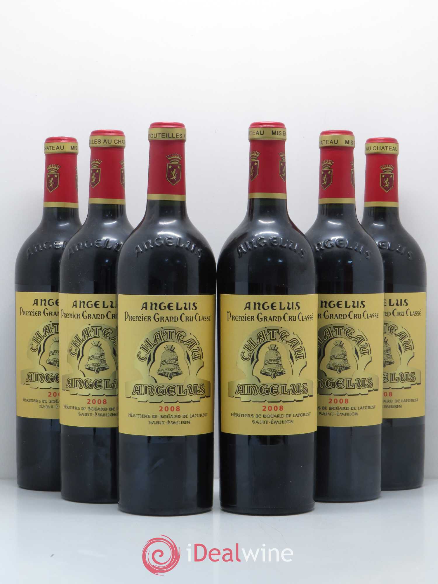 Château Angélus 1er Grand Cru Classé A 2008 - Lot de 6 bouteilles - 0