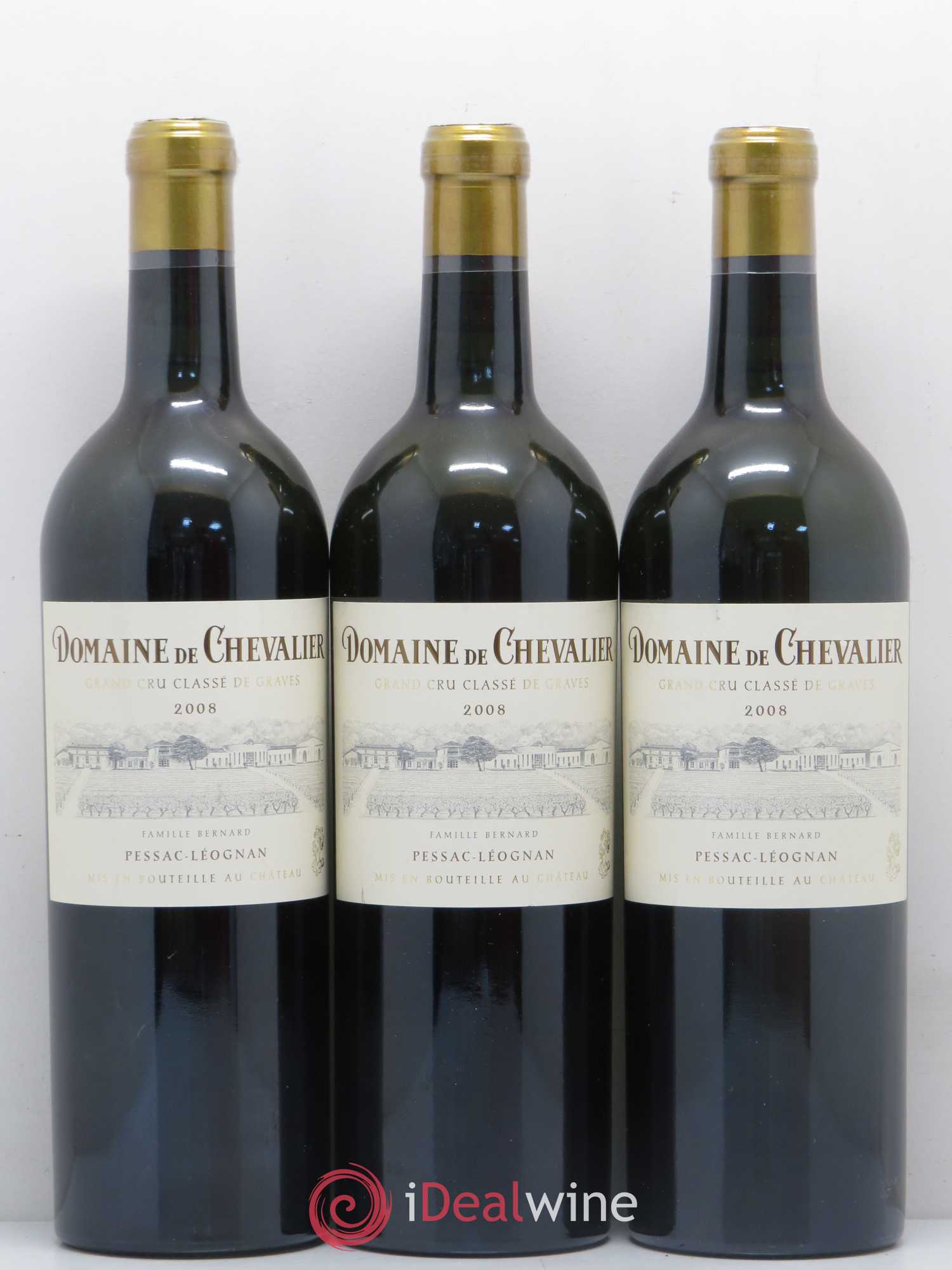 Domaine de Chevalier Cru Classé de Graves 2008 - Lot de 3 bouteilles - 0