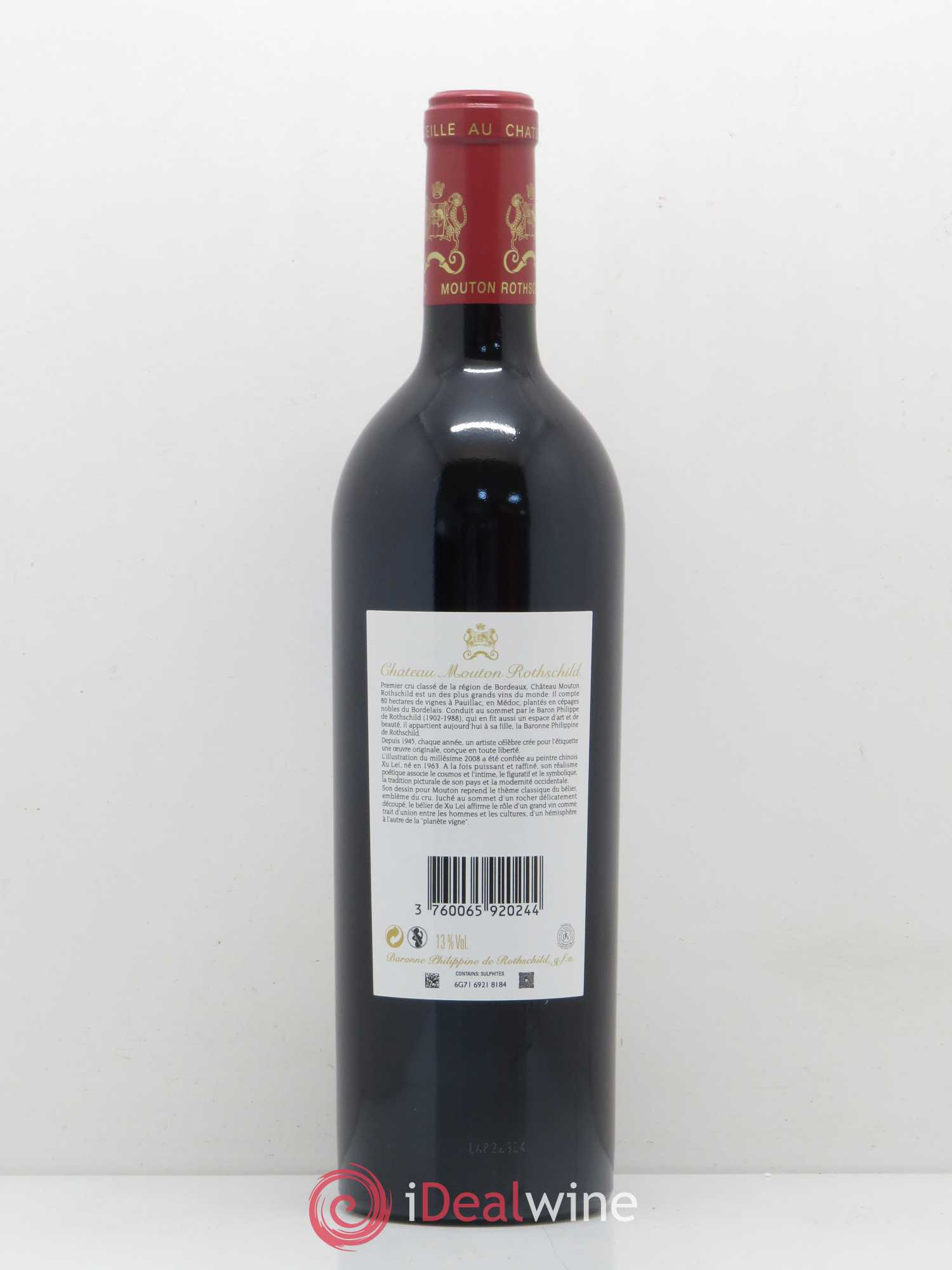 Château Mouton Rothschild 1er Grand Cru Classé 2008 - Lot de 1 bouteille - 1