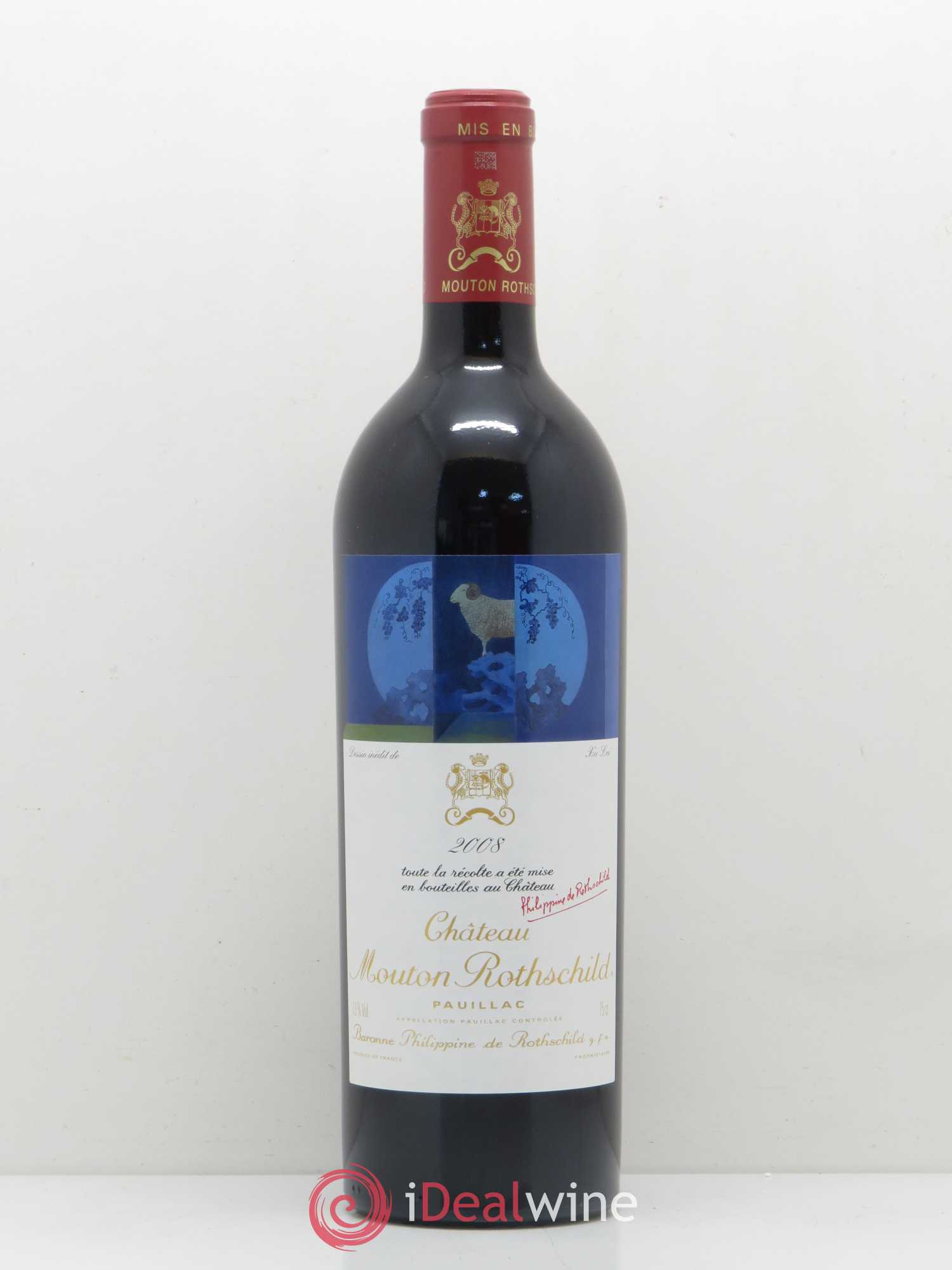 Château Mouton Rothschild 1er Grand Cru Classé 2008 - Lot de 1 bouteille - 0