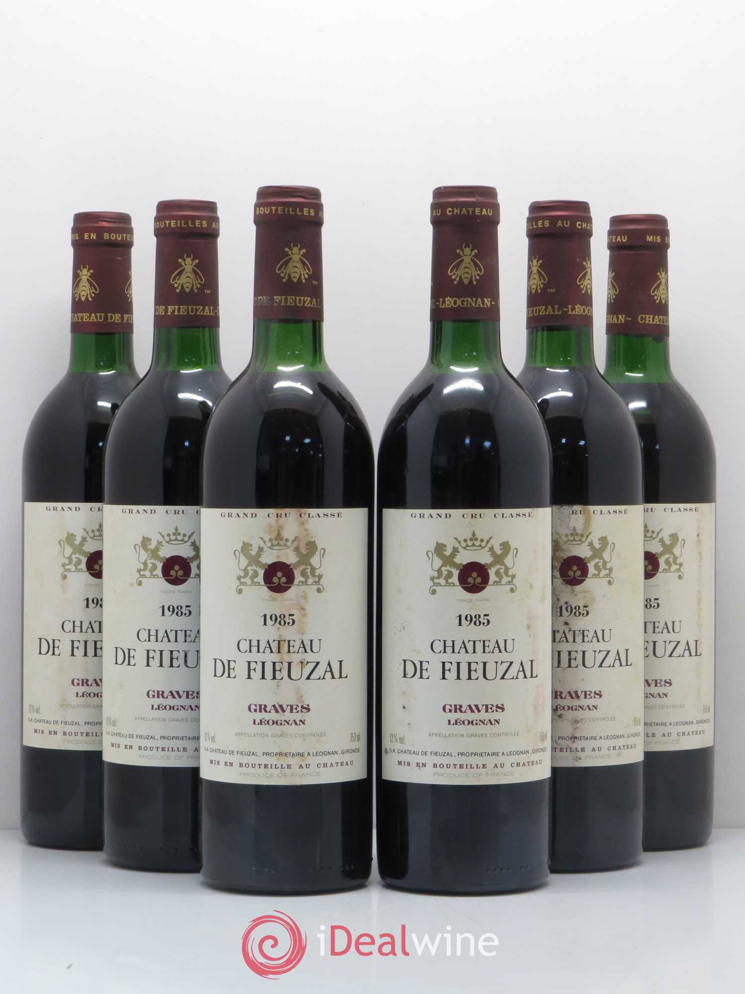 Château de Fieuzal Cru Classé de Graves 1985 - Lot de 6 bouteilles - 0