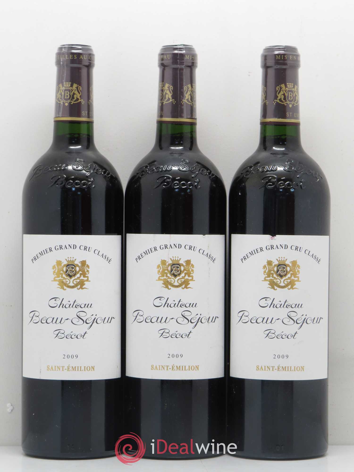 Château Beau-Séjour Bécot 1er Grand Cru Classé B 2009 - Lot de 3 bouteilles - 0