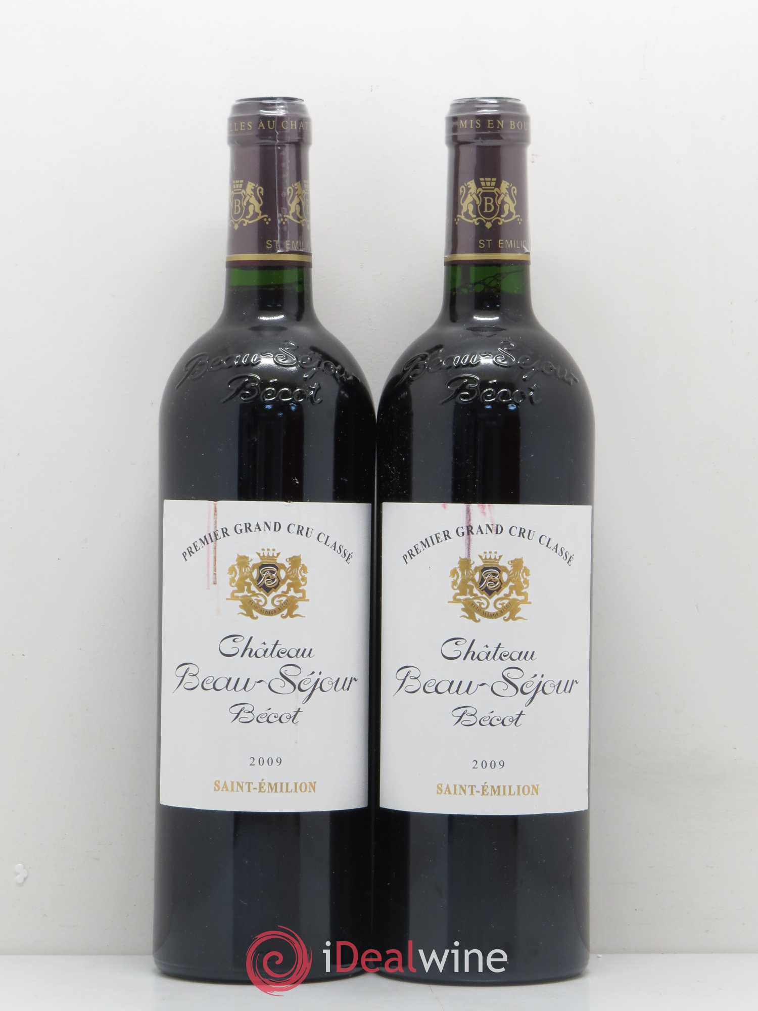 Château Beau-Séjour Bécot 1er Grand Cru Classé B 2009 - Lot de 2 bouteilles - 0