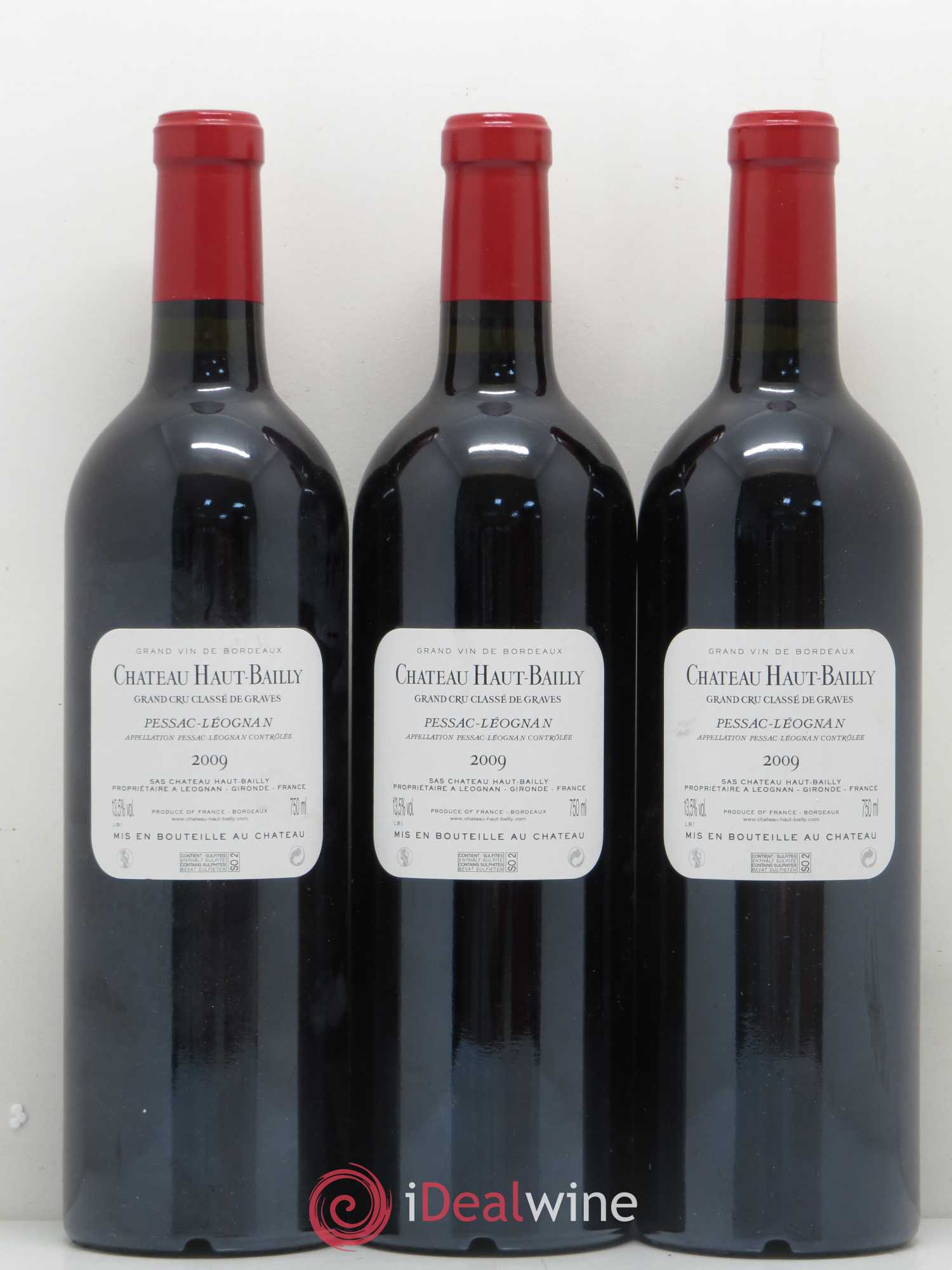 Château Haut-Bailly Cru Classé de Graves 2009 - Lot de 3 bouteilles - 1