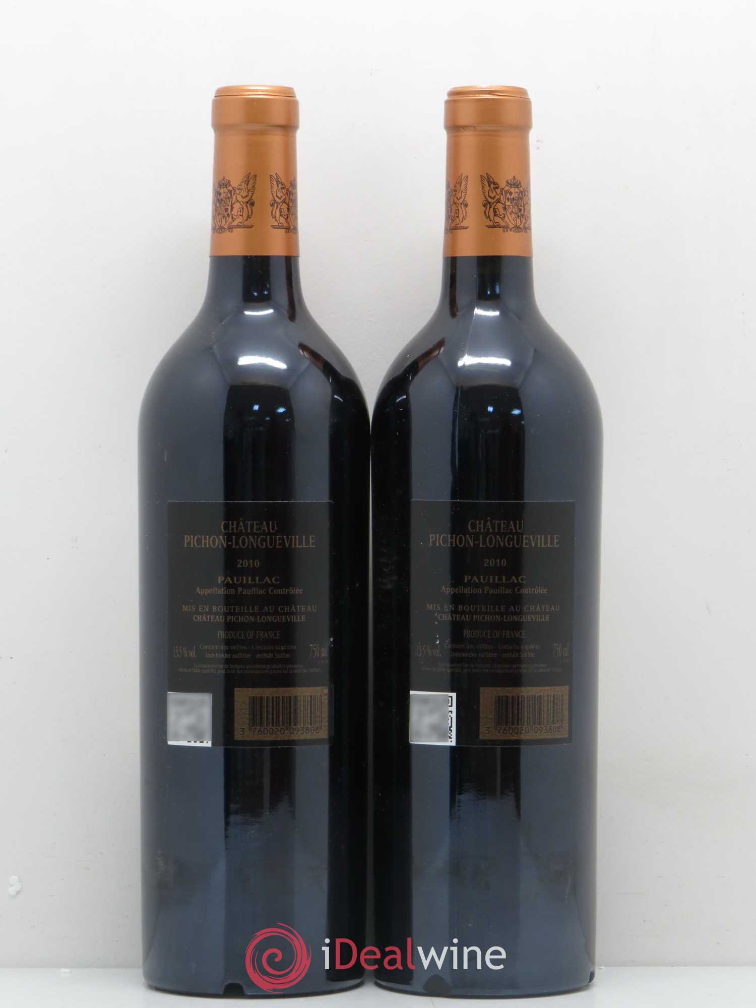 Pichon Longueville Baron 2ème Grand Cru Classé 2010 - Lot de 2 bouteilles - 1