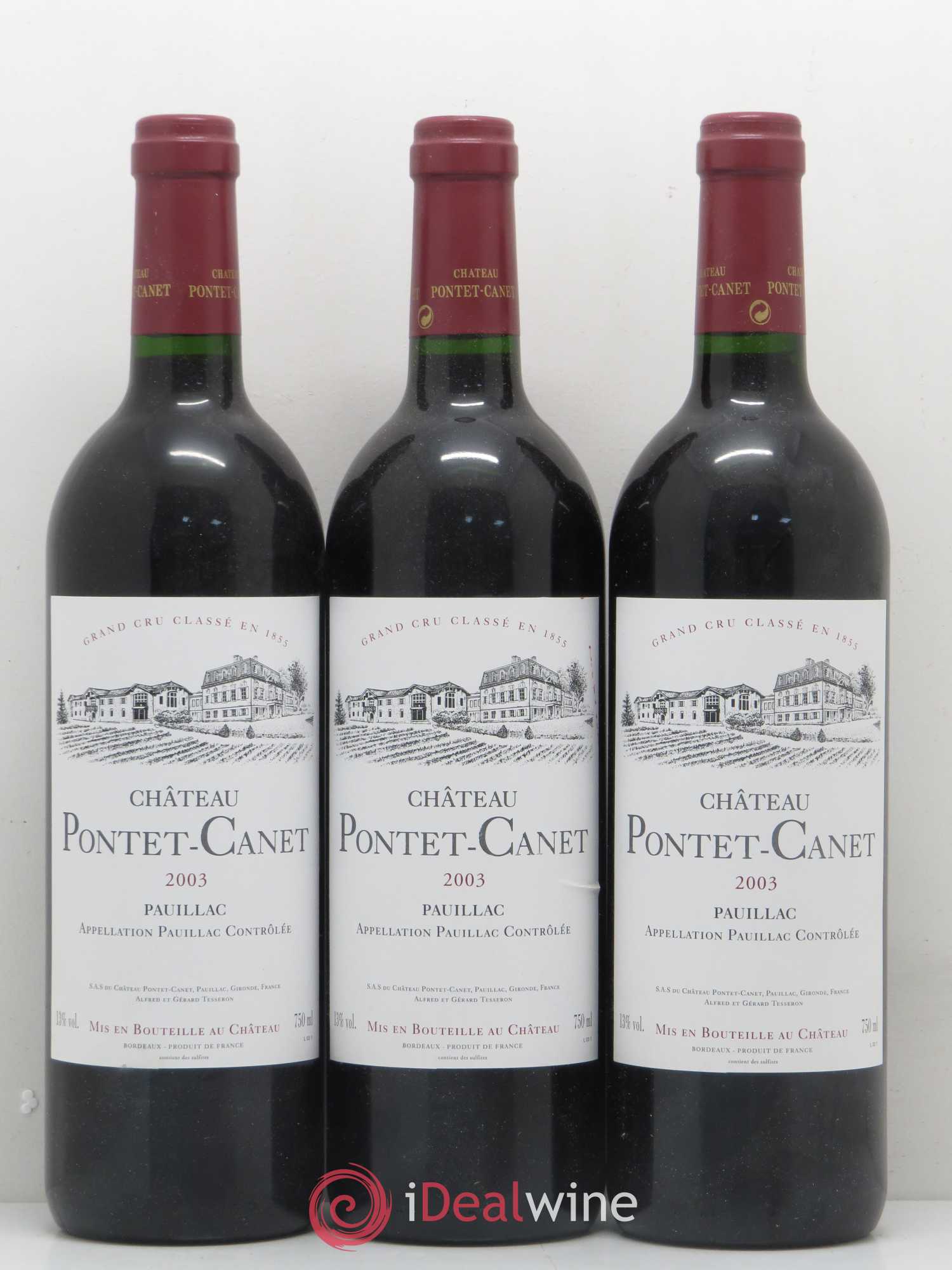 Château Pontet Canet 5ème Grand Cru Classé 2003 - Lot de 12 bouteilles - 3