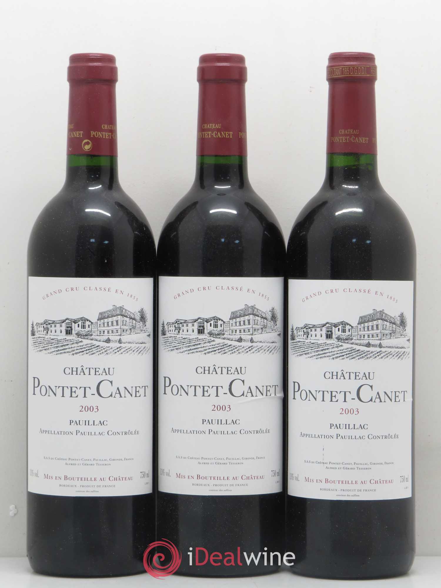 Château Pontet Canet 5ème Grand Cru Classé 2003 - Lot de 12 bouteilles - 4