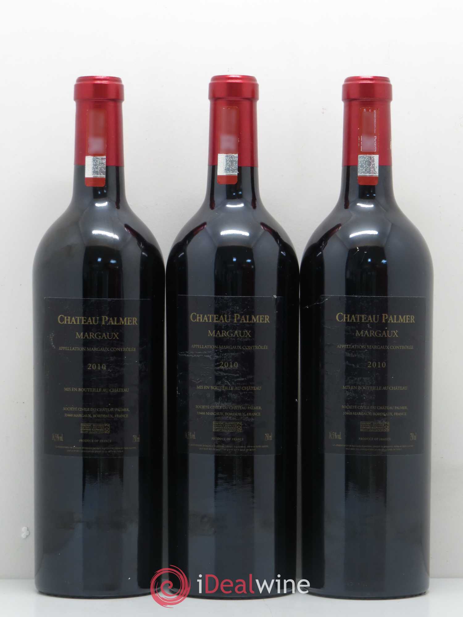 Château Palmer 3ème Grand Cru Classé 2010 - Lot de 3 bouteilles - 1