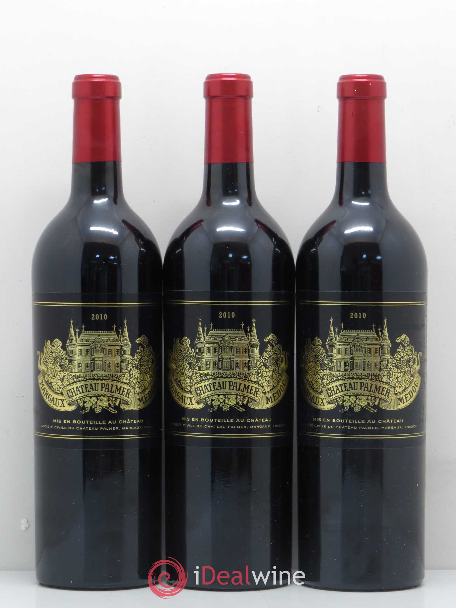Château Palmer 3ème Grand Cru Classé 2010 - Lot de 3 bouteilles - 0