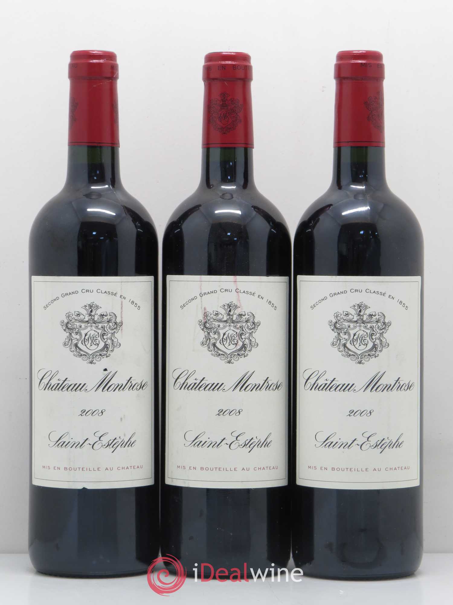 Château Montrose 2ème Grand Cru Classé 2008 - Lot de 3 bouteilles - 0
