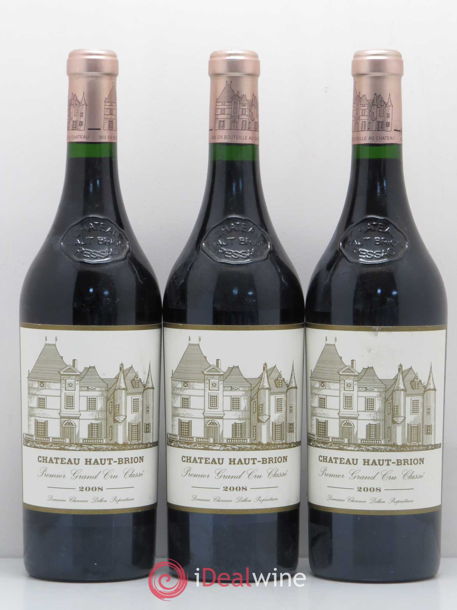 Château Haut Brion 1er Grand Cru Classé 2008 - Lot de 3 bouteilles - 0