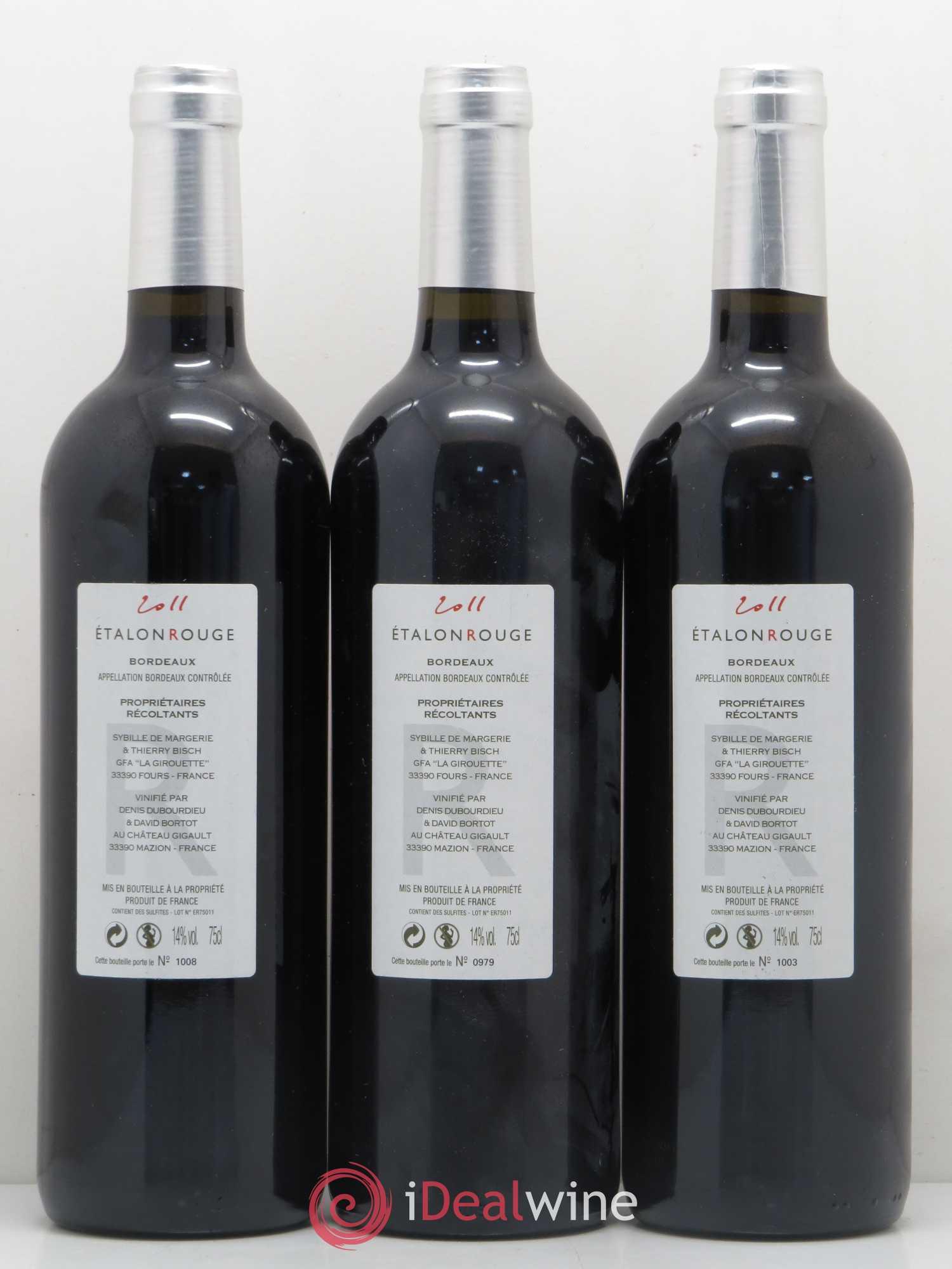 Bordeaux Etalon Rouge 2011 - Lot de 12 bouteilles - 8