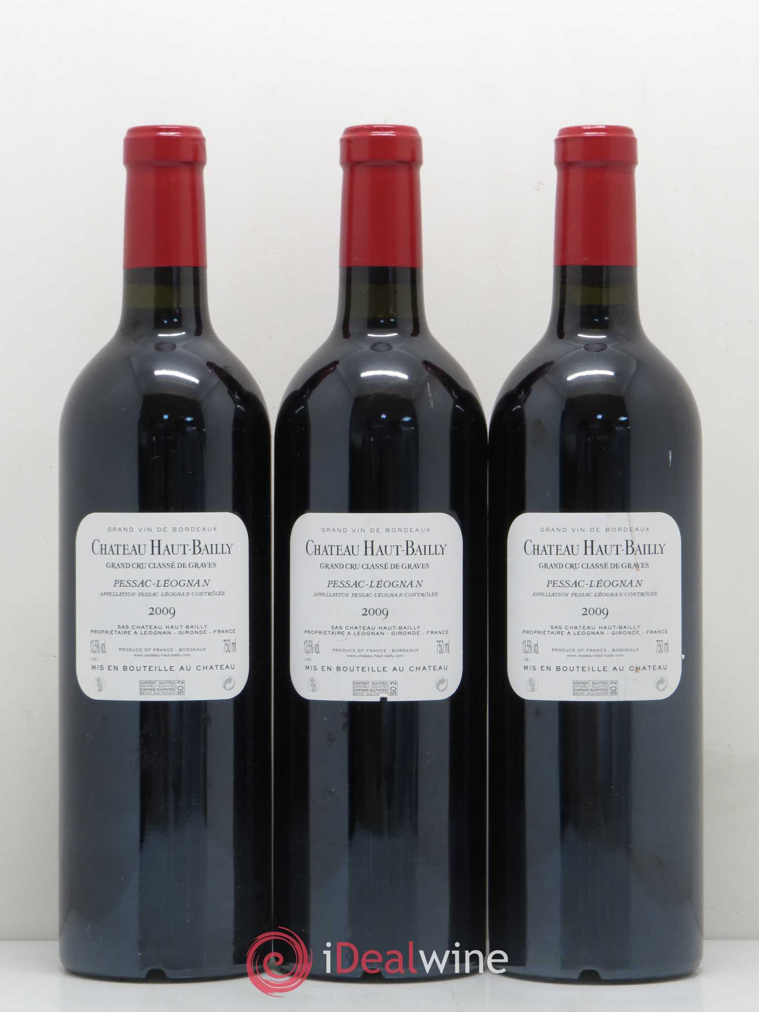 Château Haut-Bailly Cru Classé de Graves 2009 - Lot de 3 bouteilles - 1