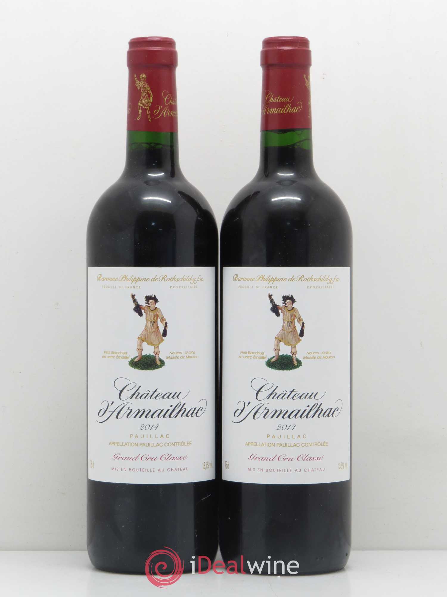 Château d' Armailhac - Mouton Baron(ne) Philippe 5ème Grand Cru Classé 2014 - Lot de 2 bouteilles - 0